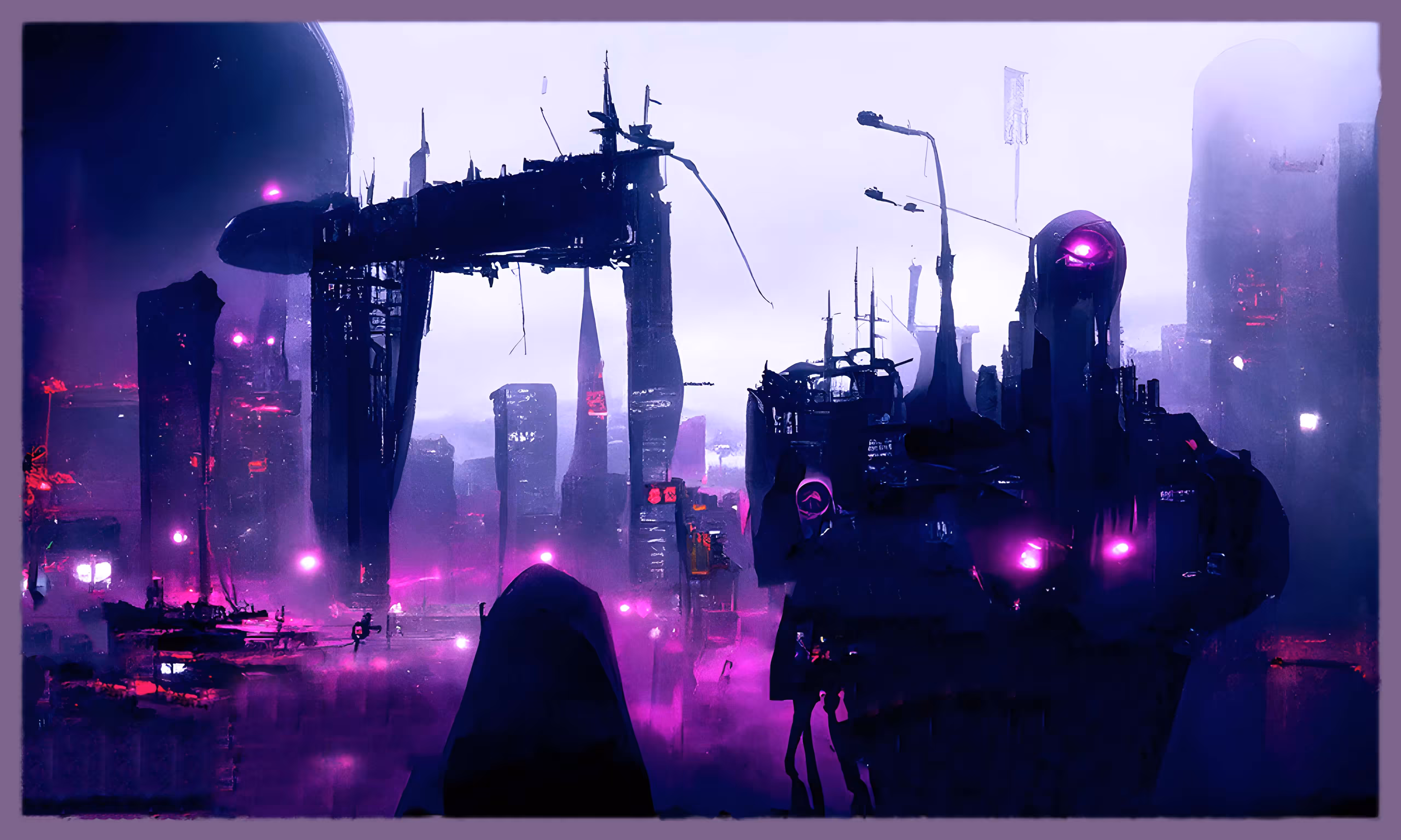 Cyber Punk City of Dawn