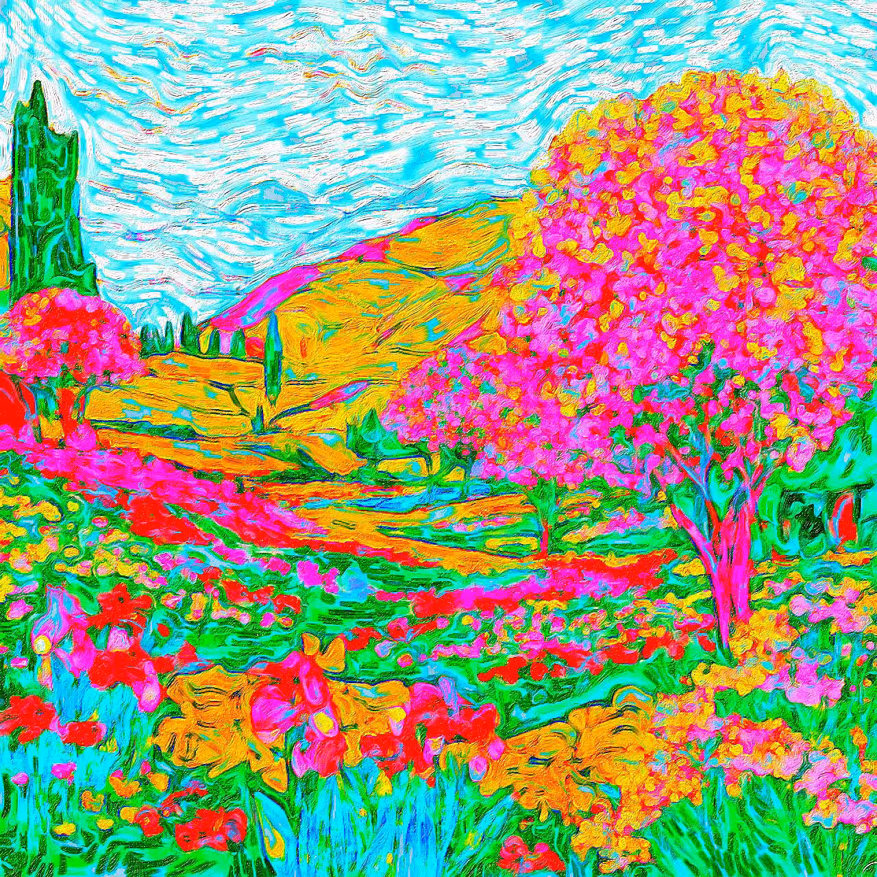 Flying in Fantasy: Spring  garden