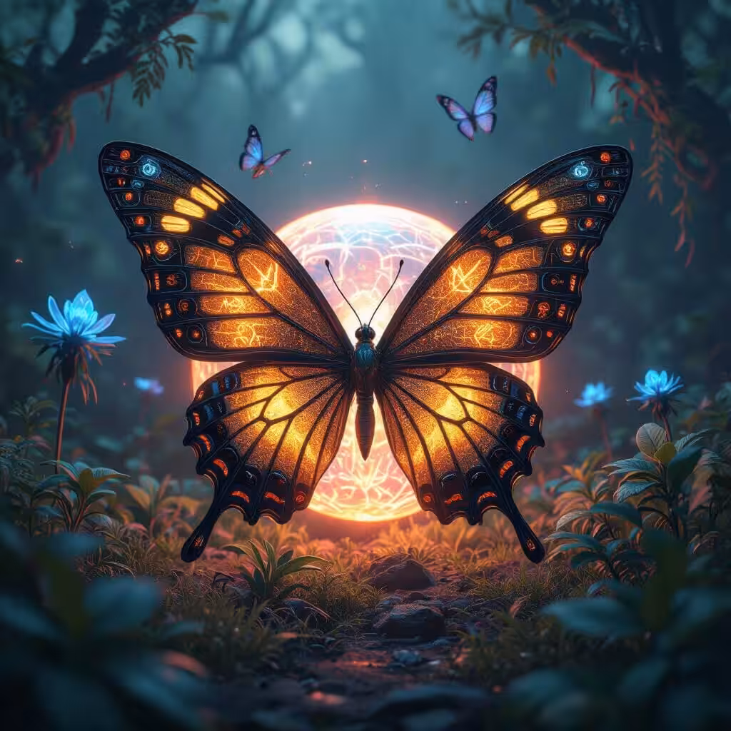 NightCafe Creations: Lunar Butterfly 1