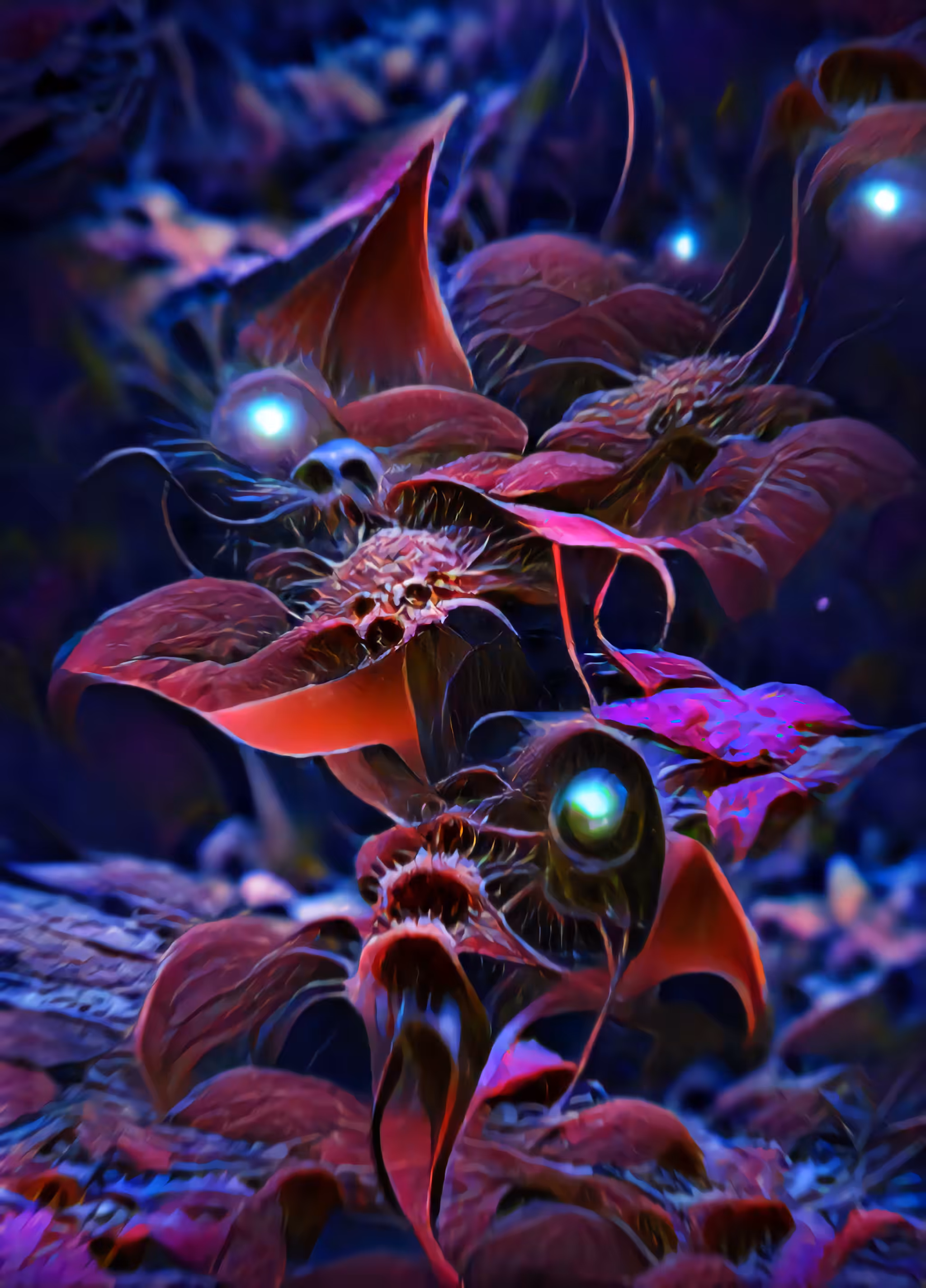 invasive plant species: crimson angler lotus