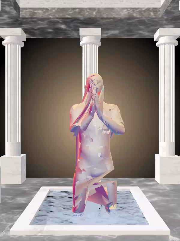 HeavenComputer: The Praying Multichrome Haze Man #5238