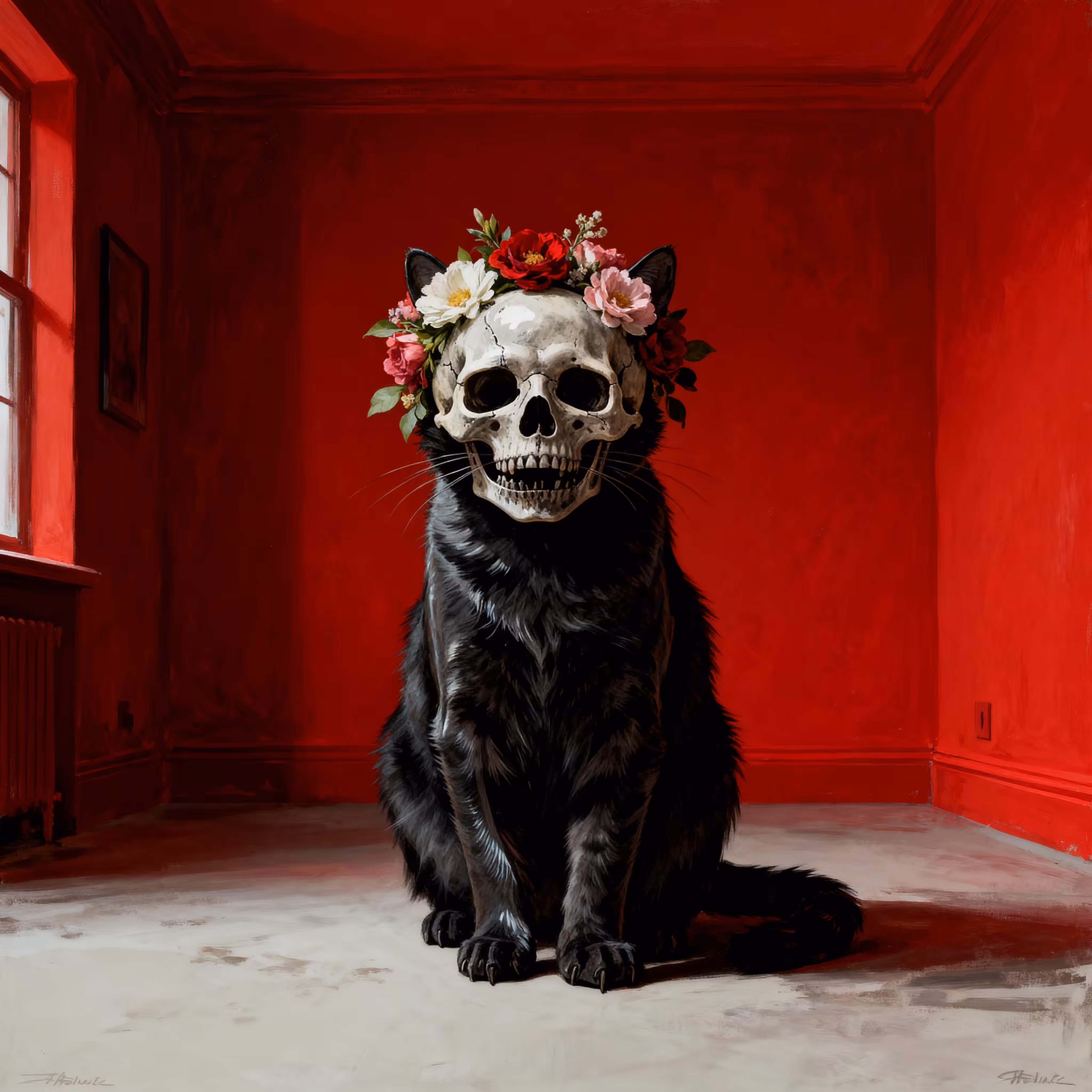 Floral Echo in the Red Room