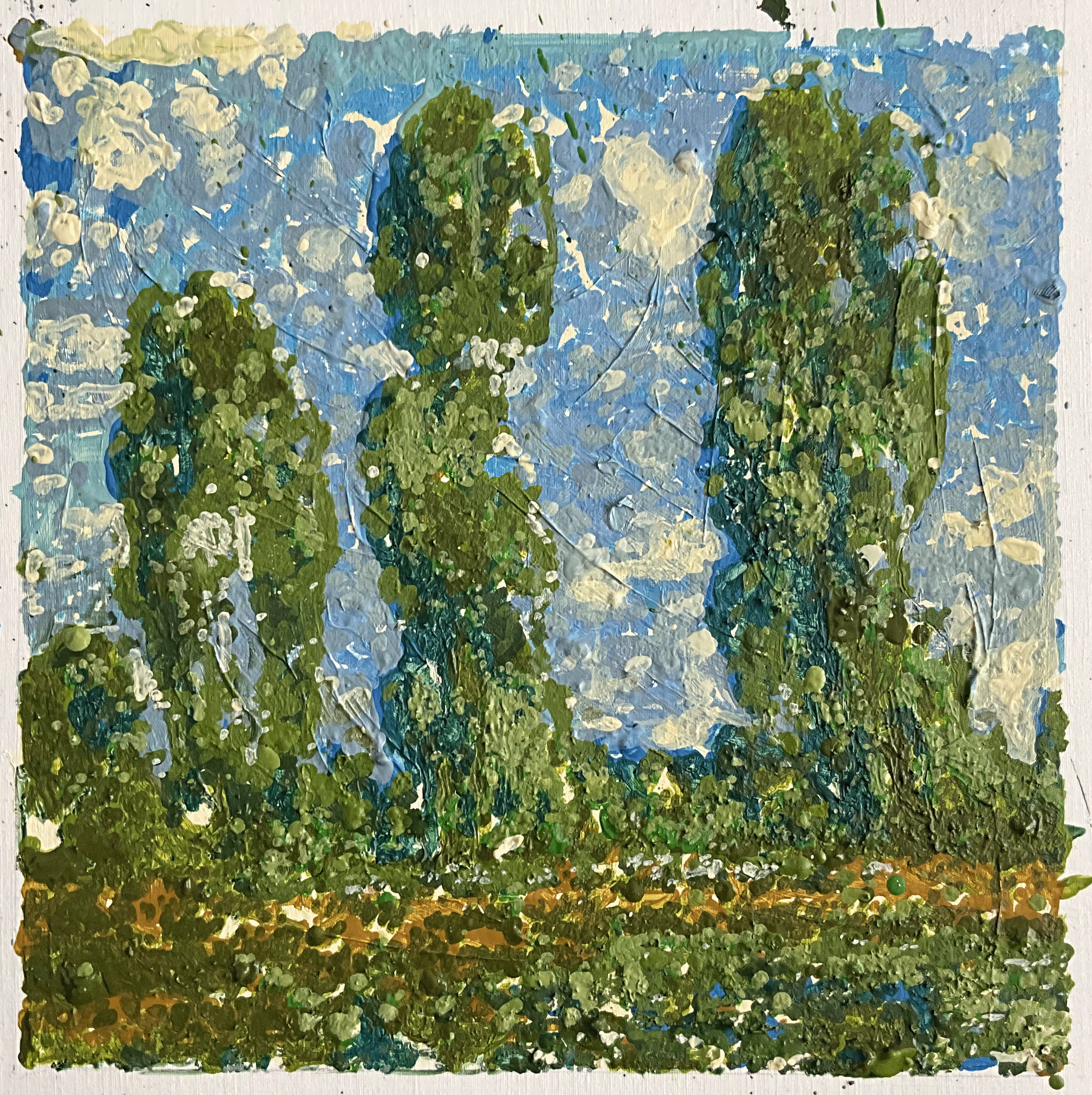 Horizon and three trees