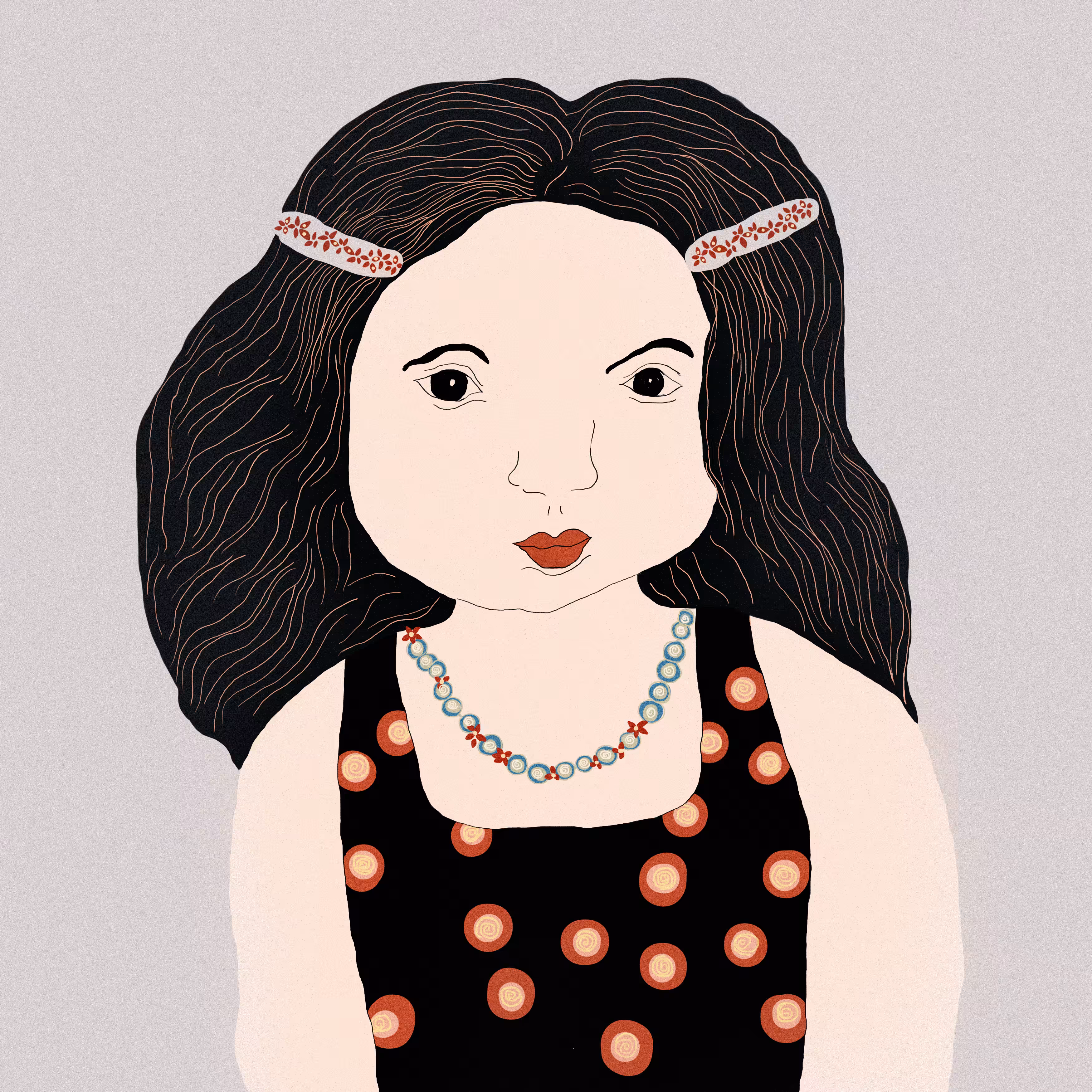 Little forest with long hair