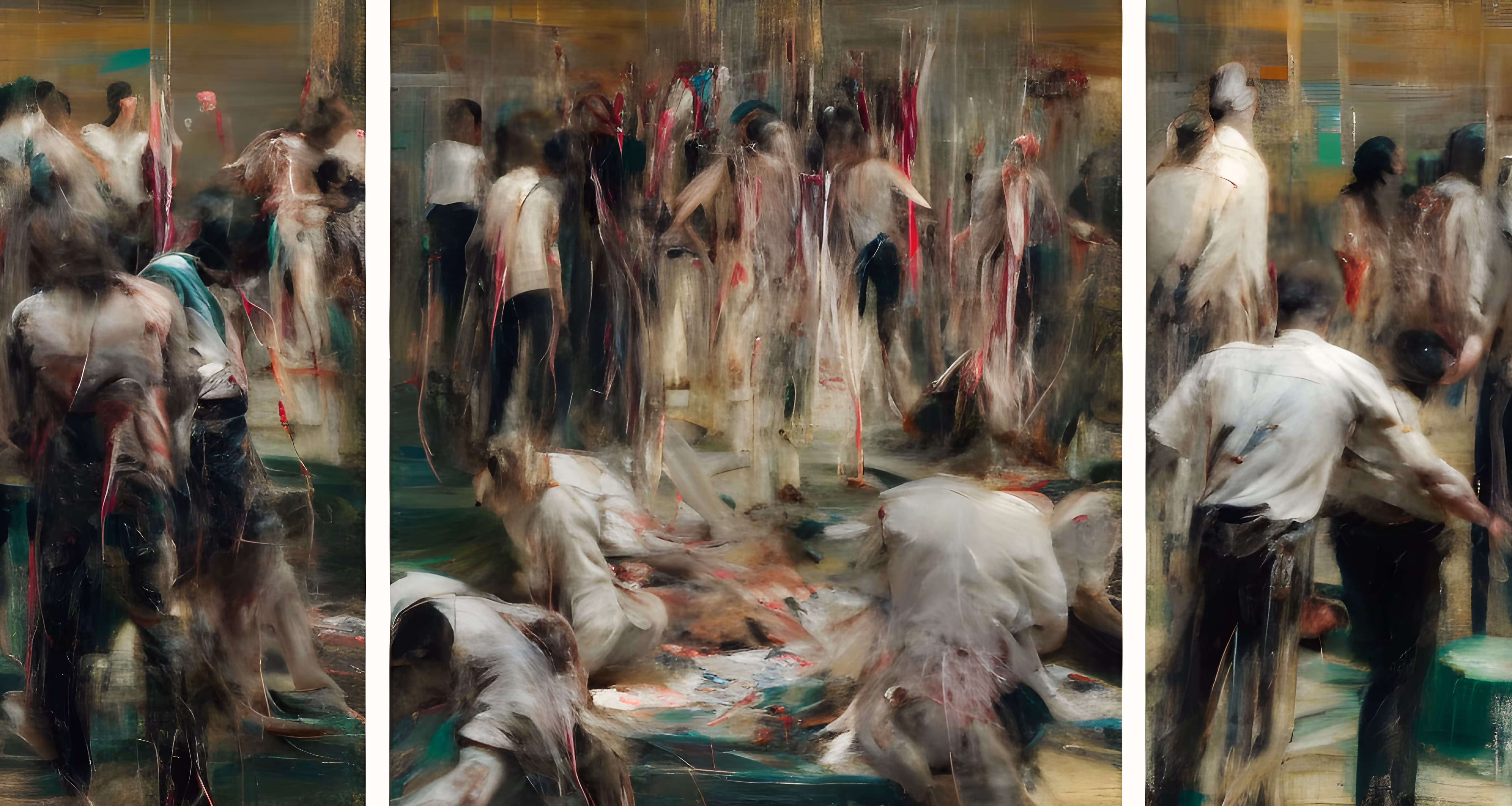 Triptych "Hopelessness of Mass Extermination"