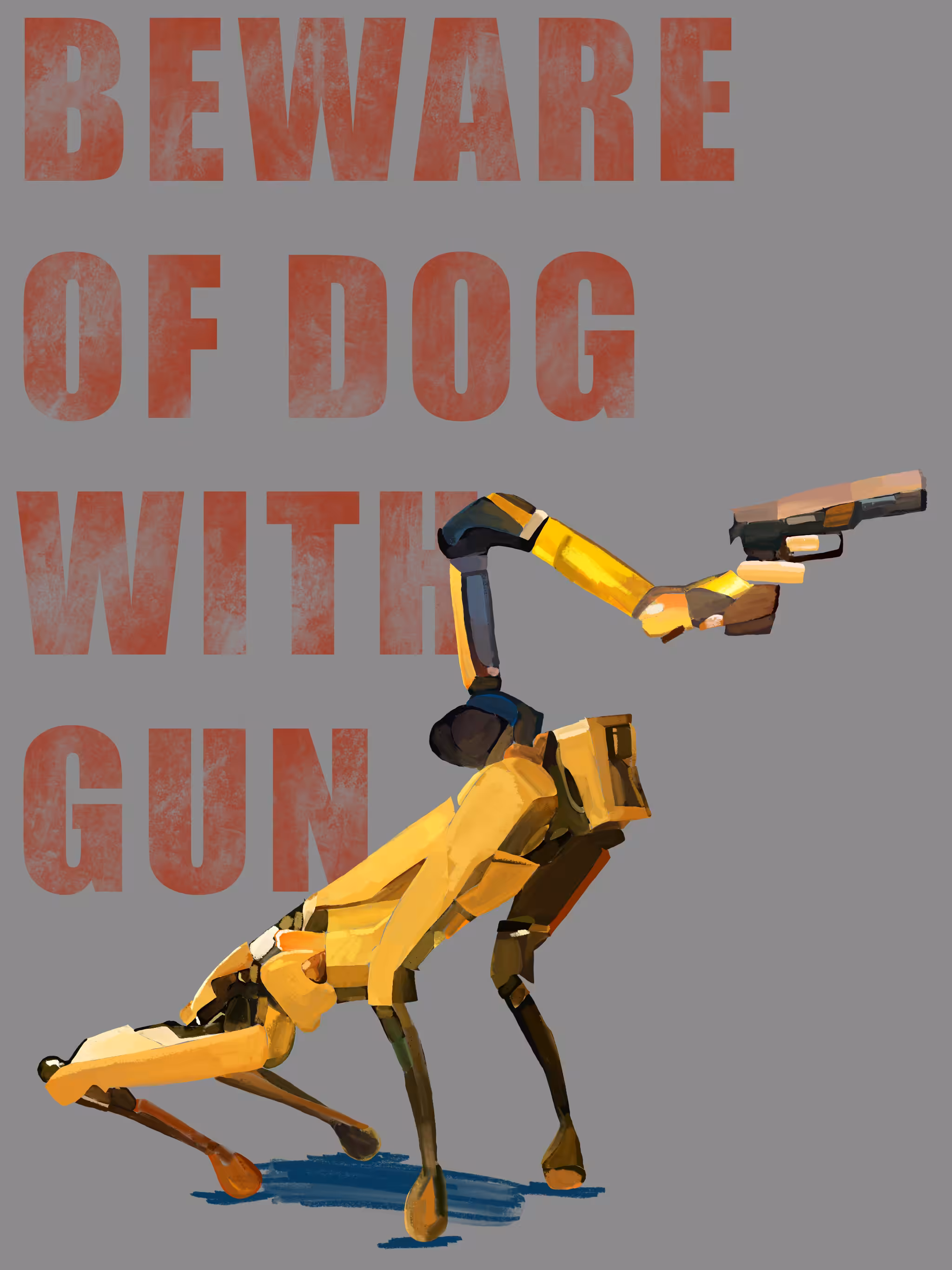 Beware of Dog (with gun)
