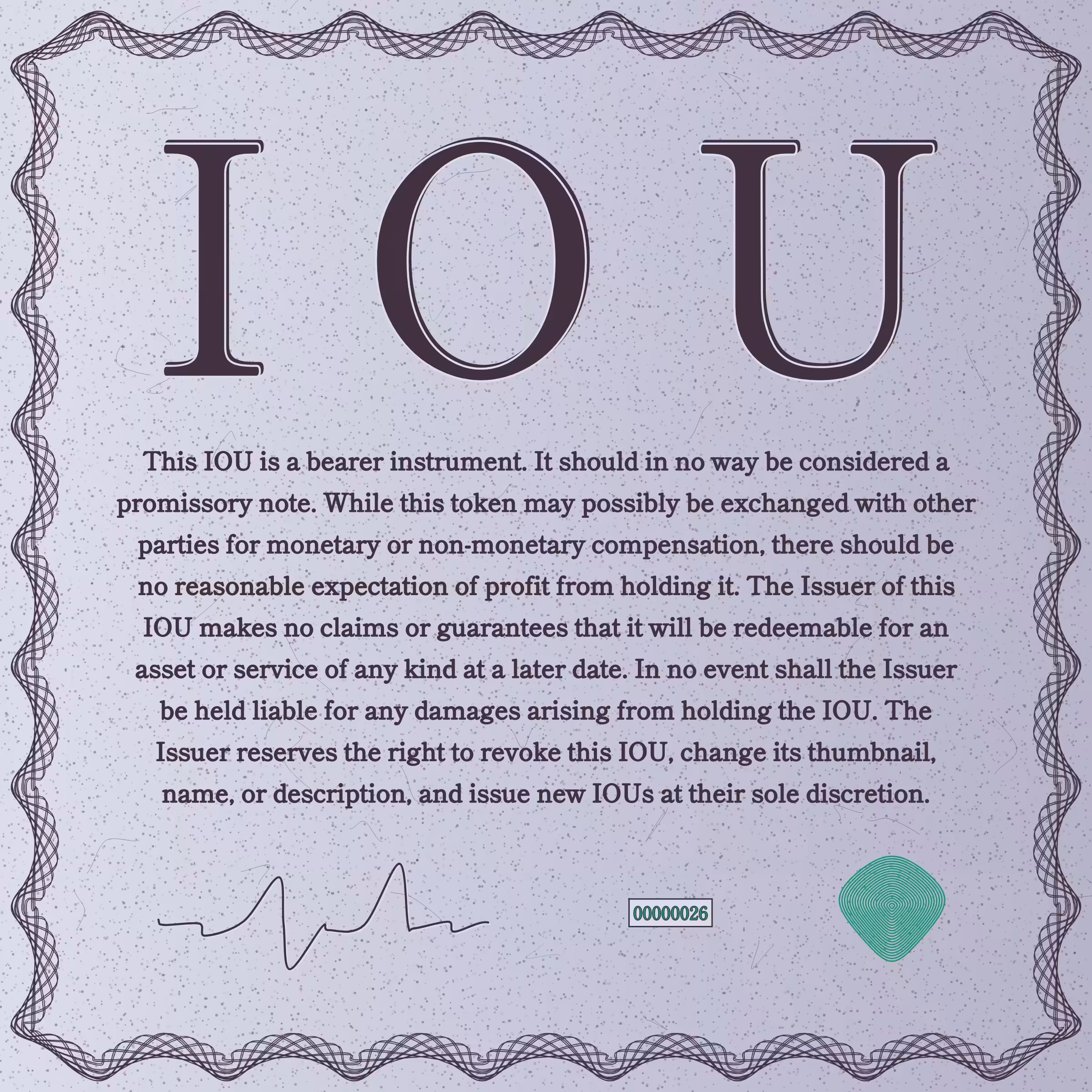 IOU #26