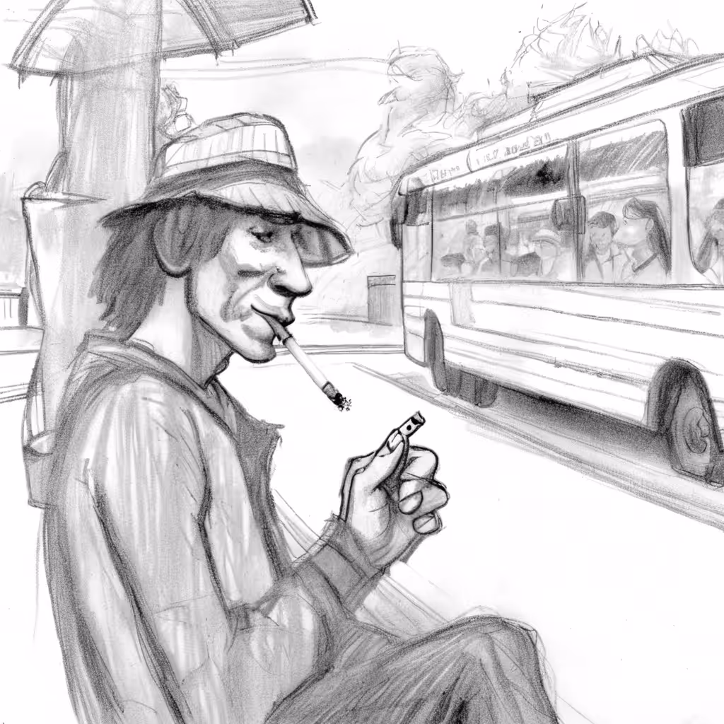 Waiting for a bus