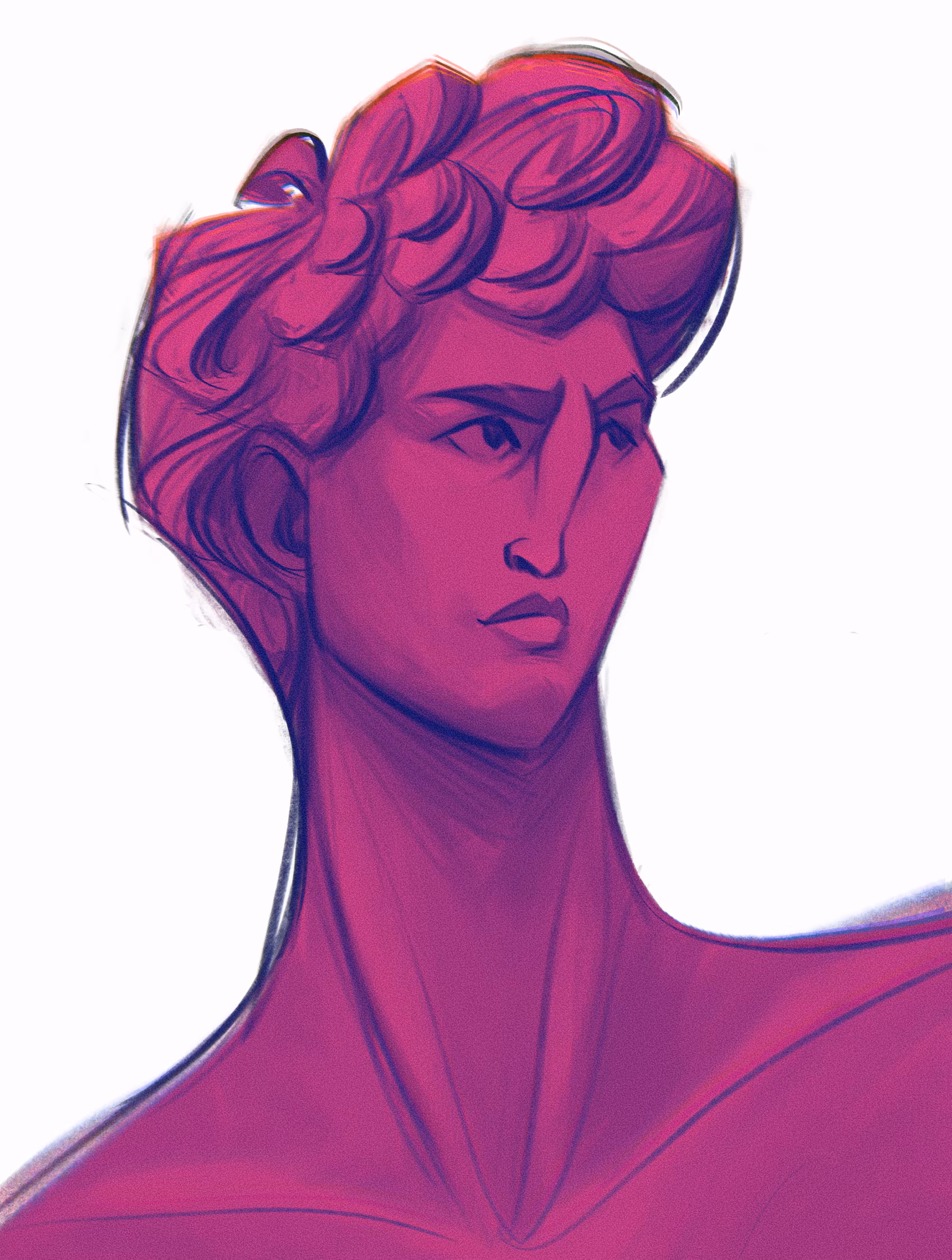 David in magenta 