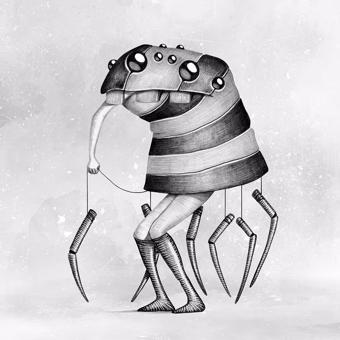 SPIDER COSTUME grayscale
