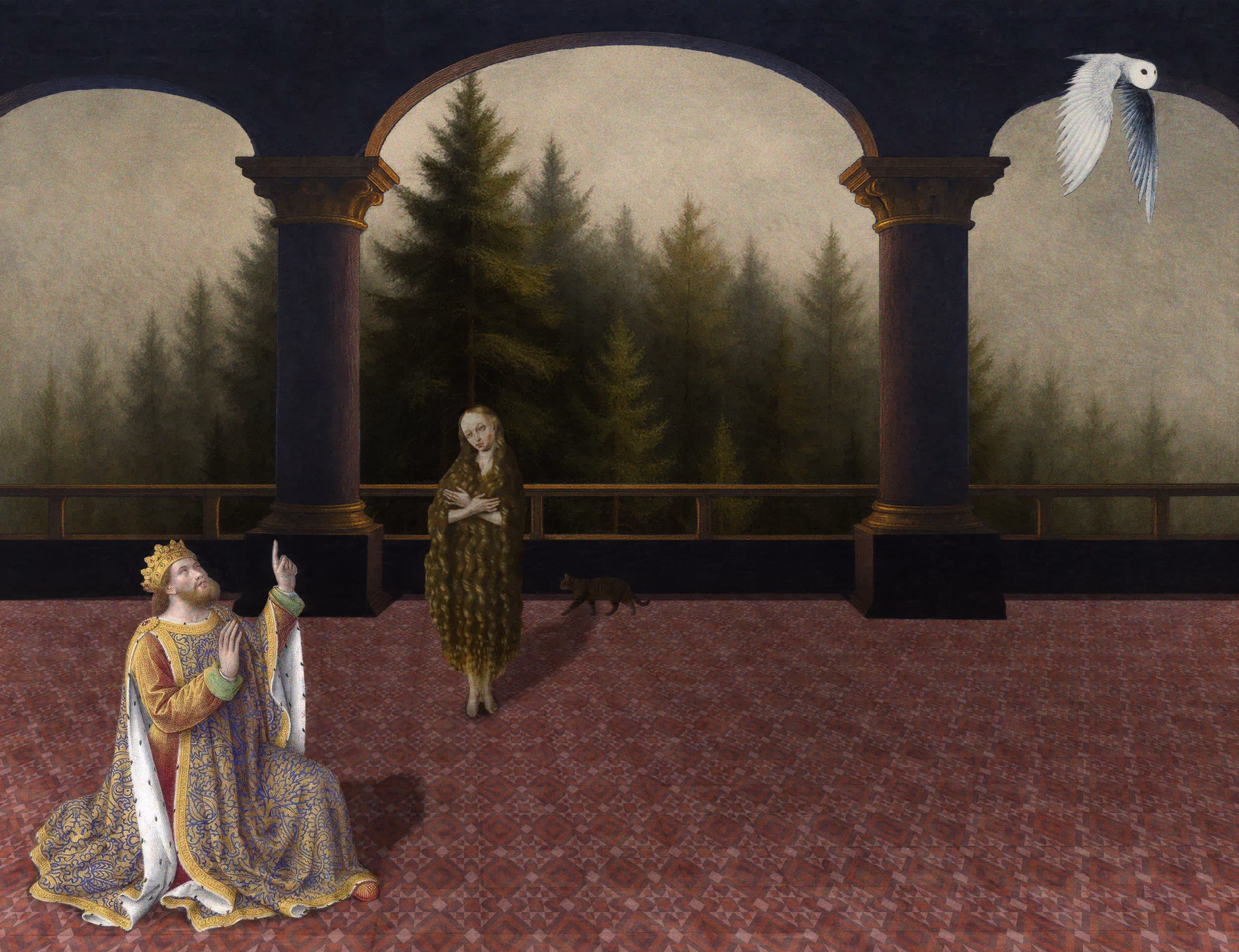 The Pilgrim's Living Room Crucifixion; Mona Lisa Hyper-Gamble by Parker Ito