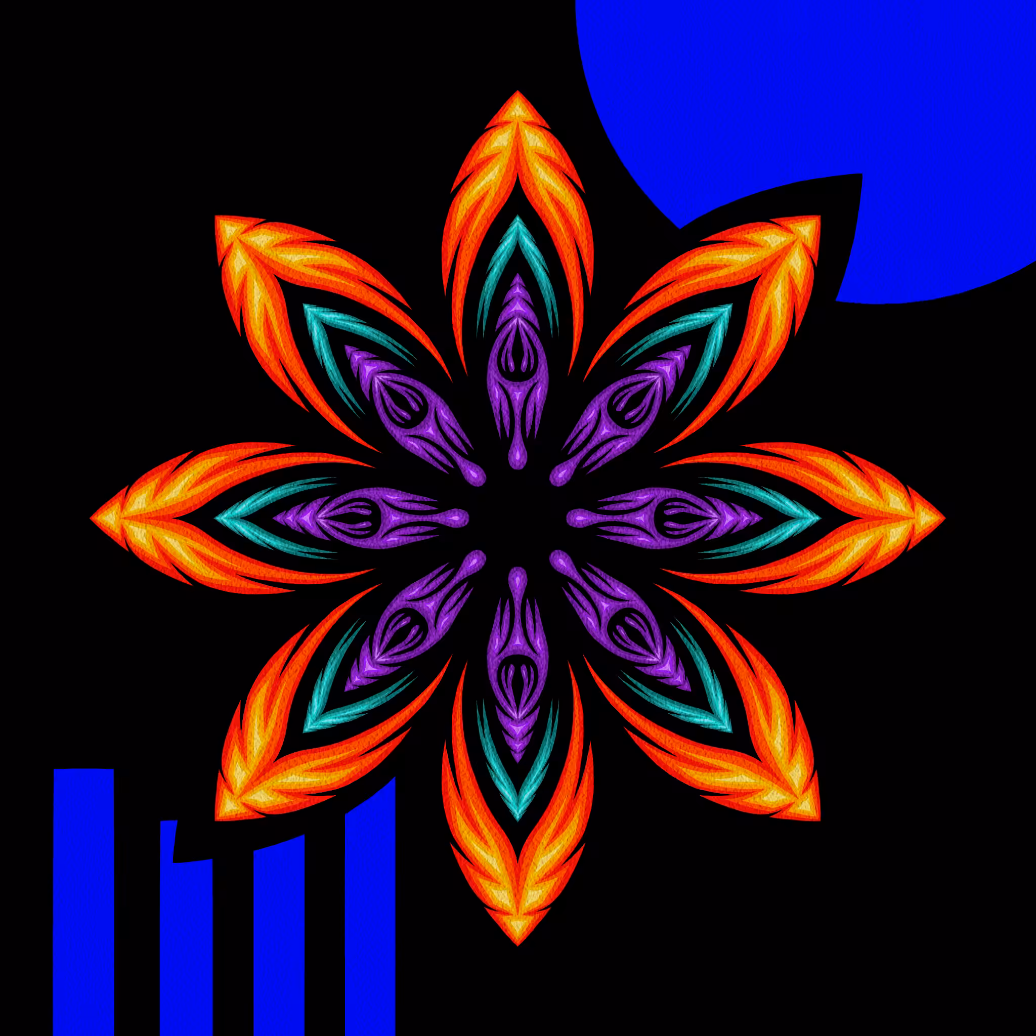 Turmoil between the Blue of the Night