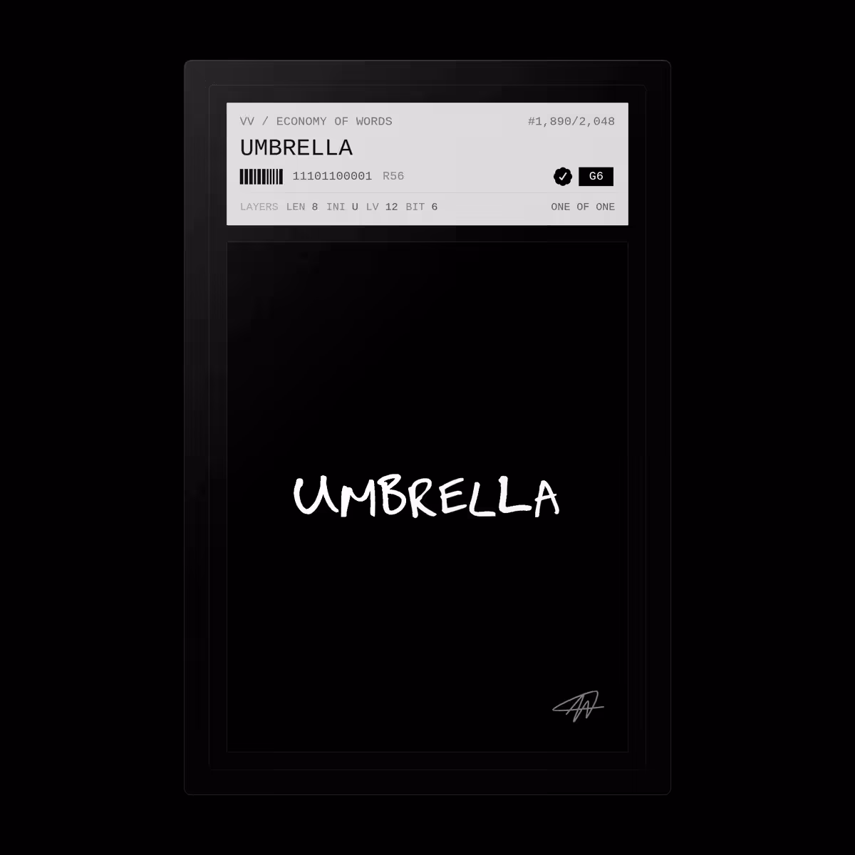 UMBRELLA · #1890