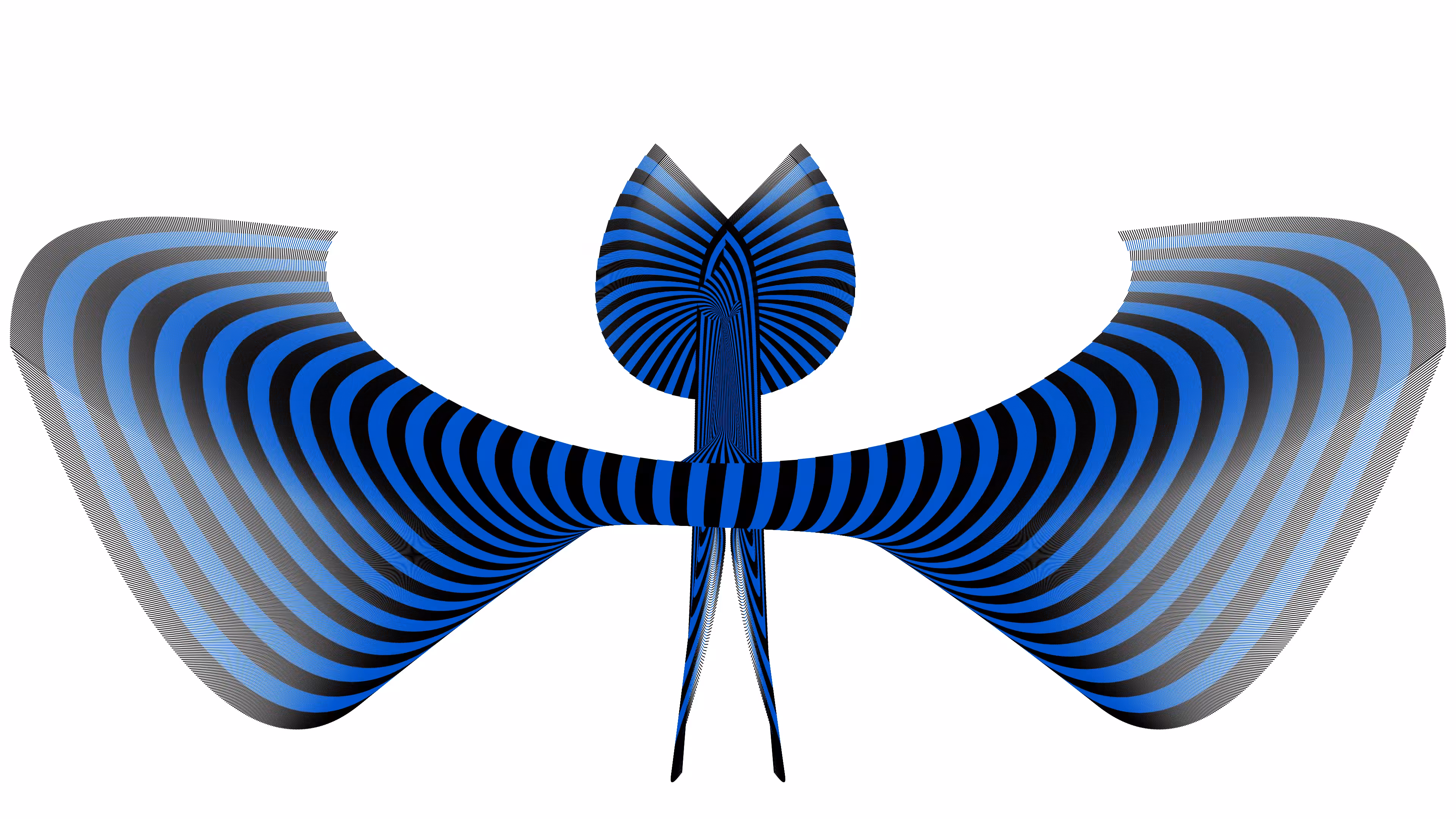 asymmetrical zebraic creature, #4 in a series of 5