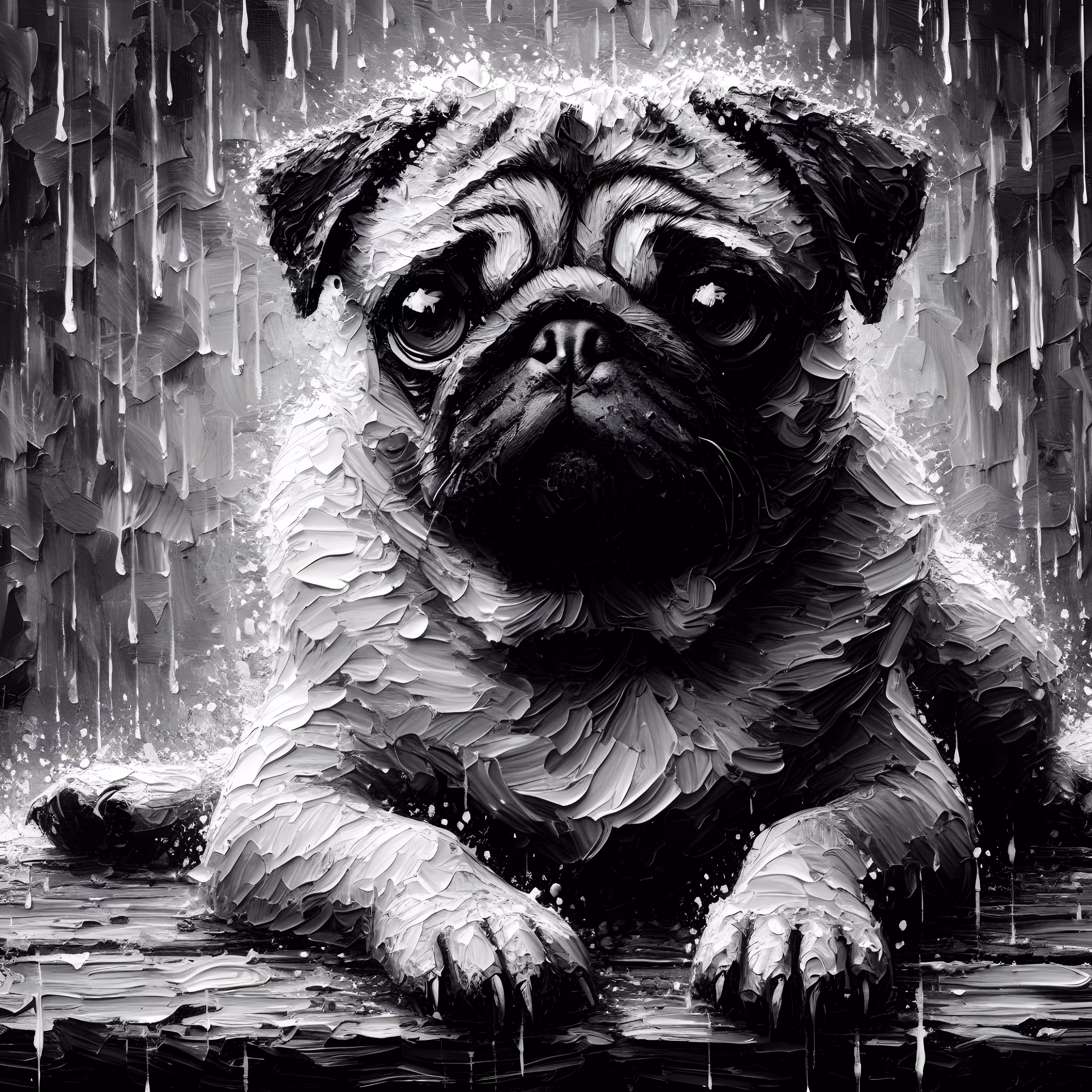 Black rain pug