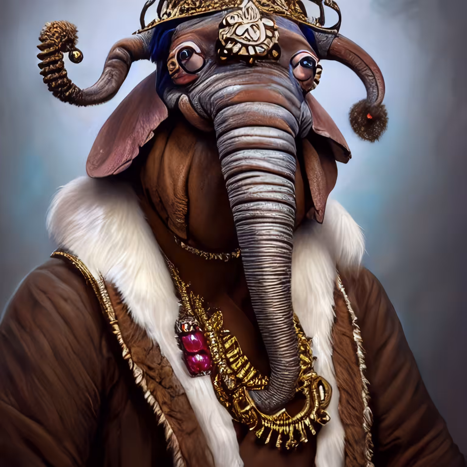 Adorable Furry Creature Collection: Furry Elephant 0679