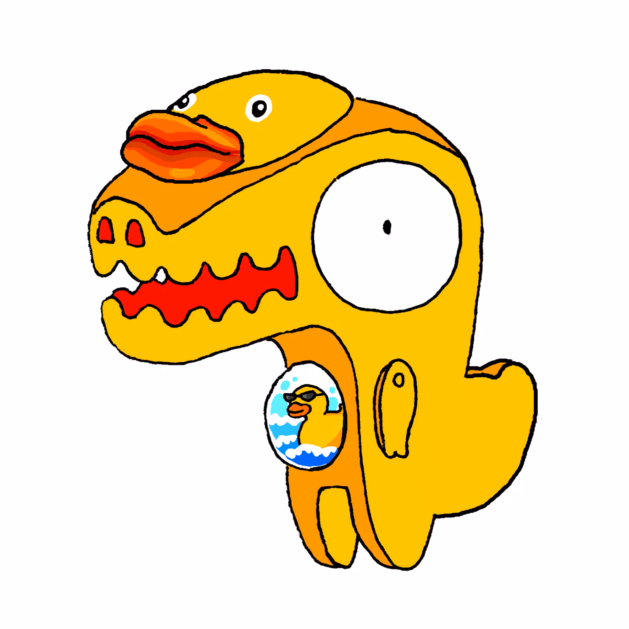BitDino #43 " Yellow Duck "