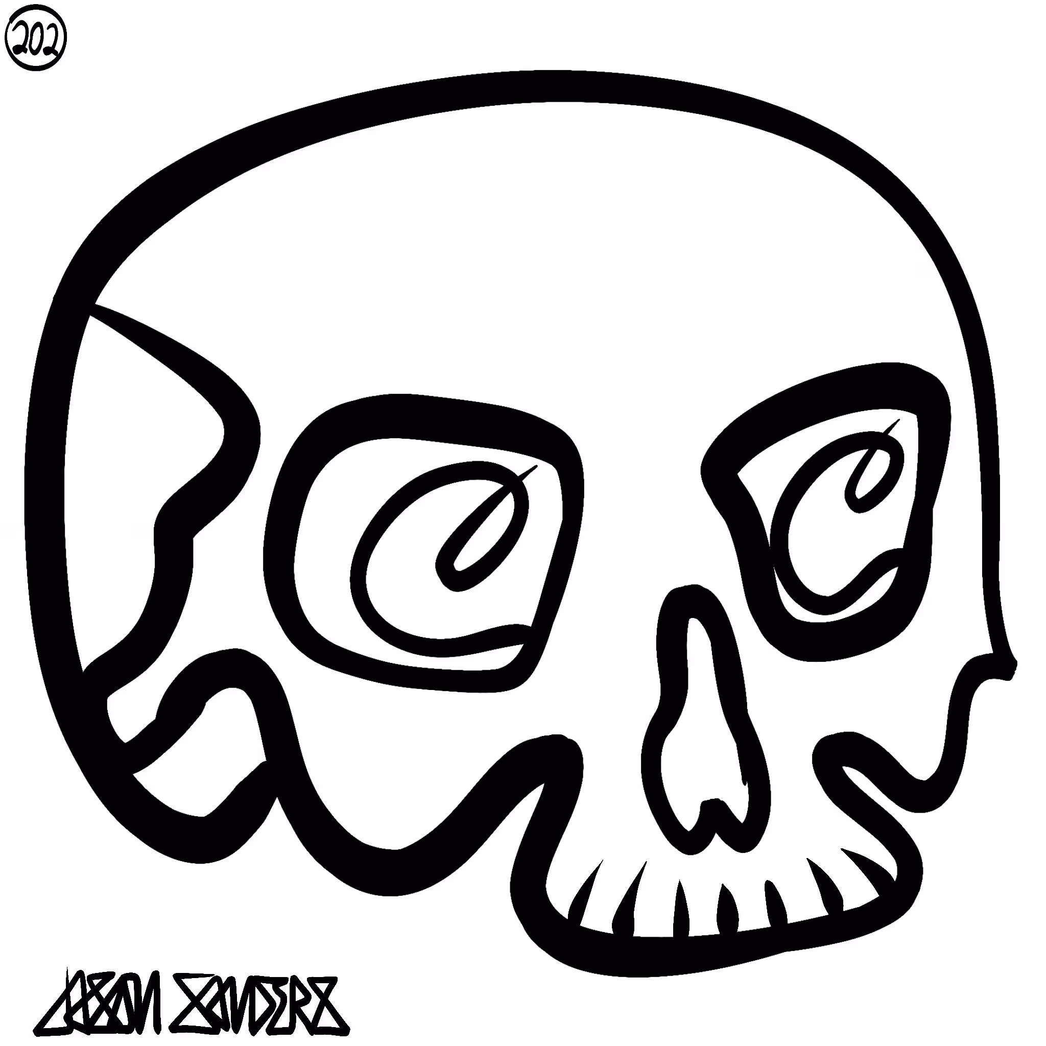 Skull Lines “Forty-Five” By DrainedEye | #202