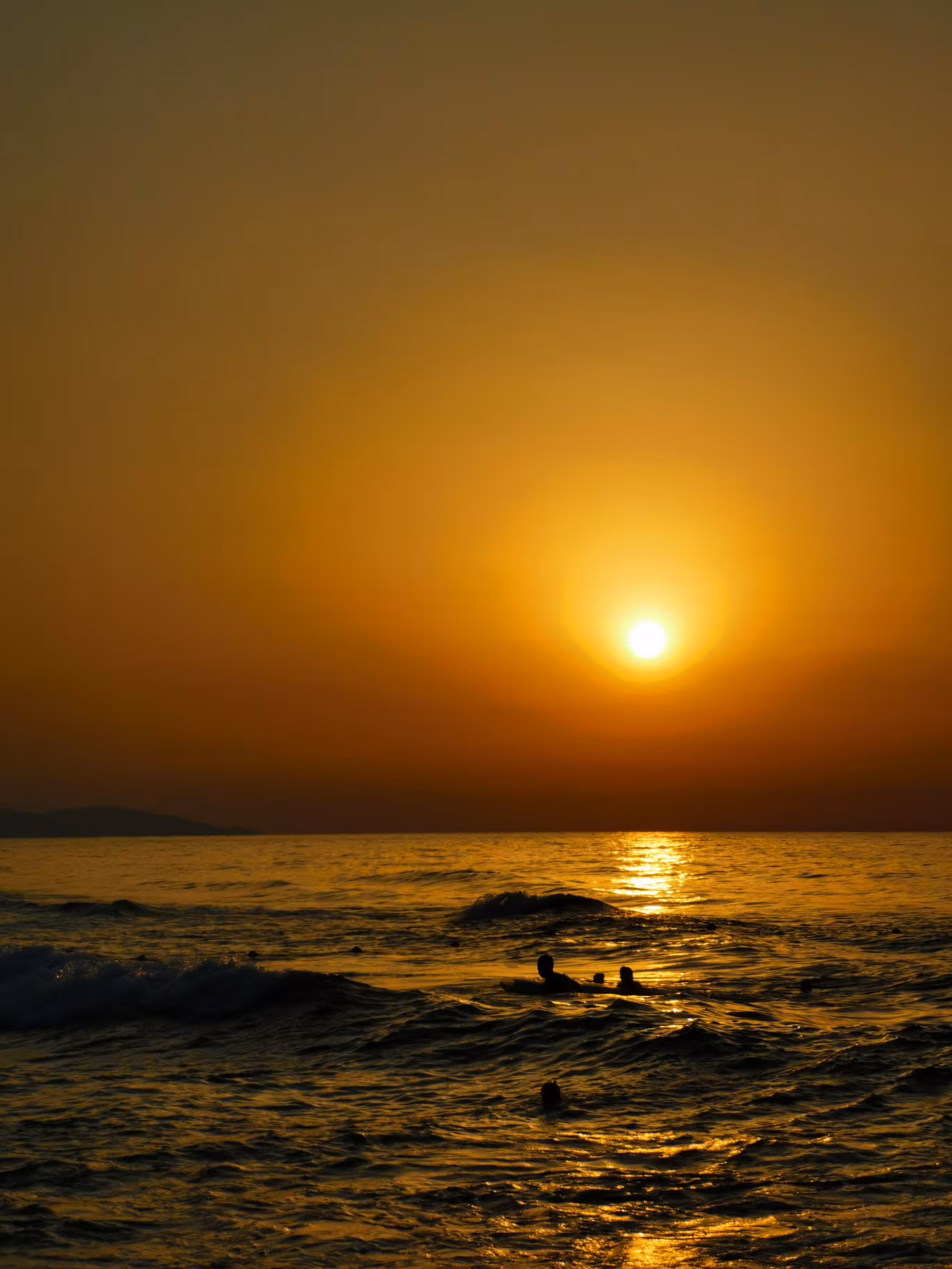 sunset surf