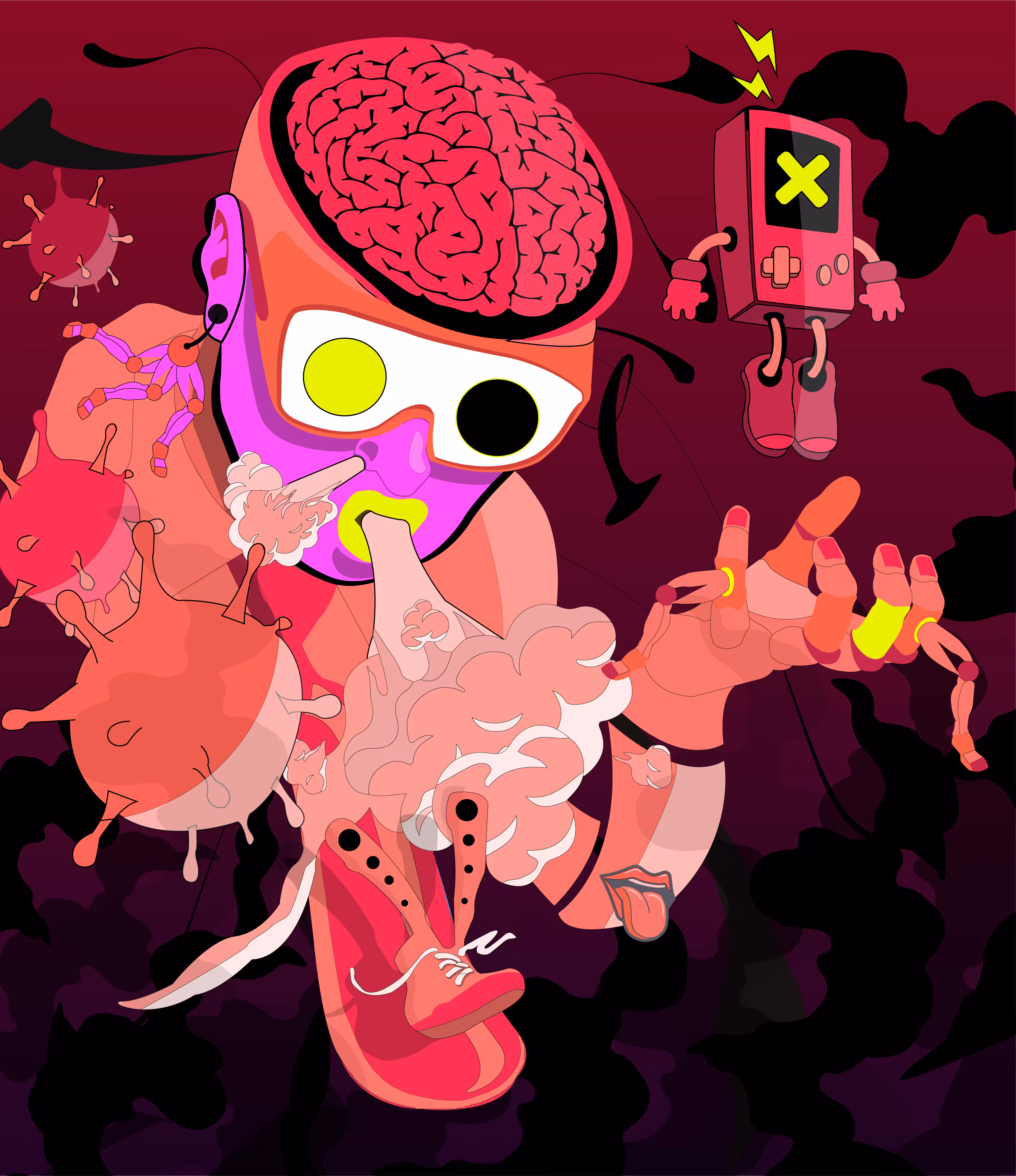 pink brain