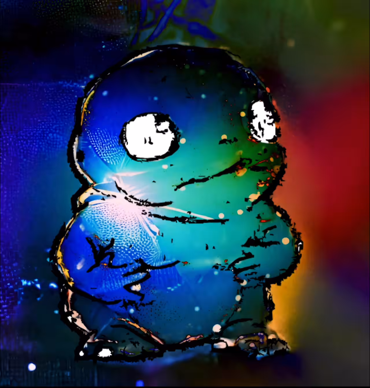 Blue glitch