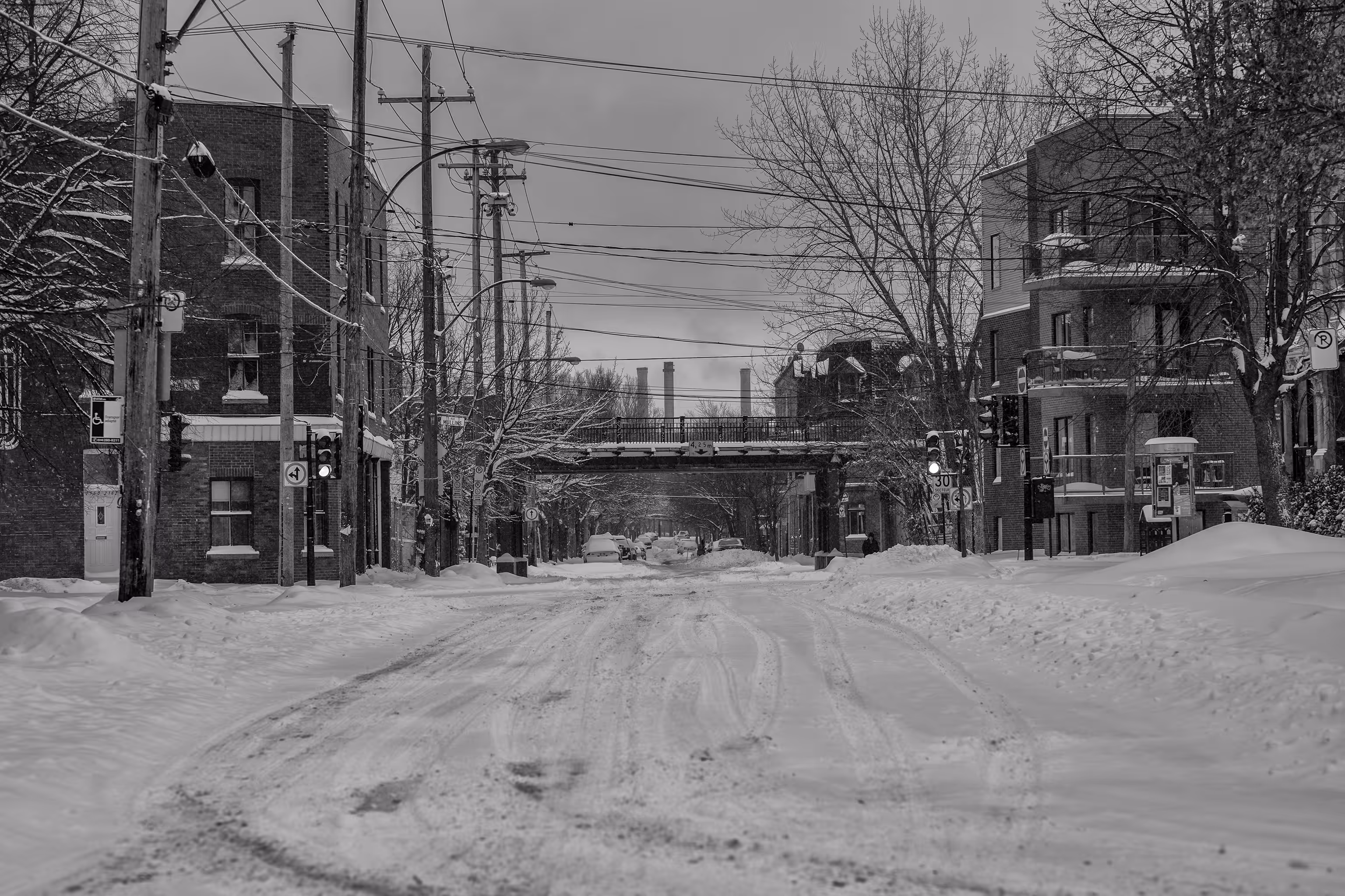 Winter in Montreal, QC - Canada (B&W)