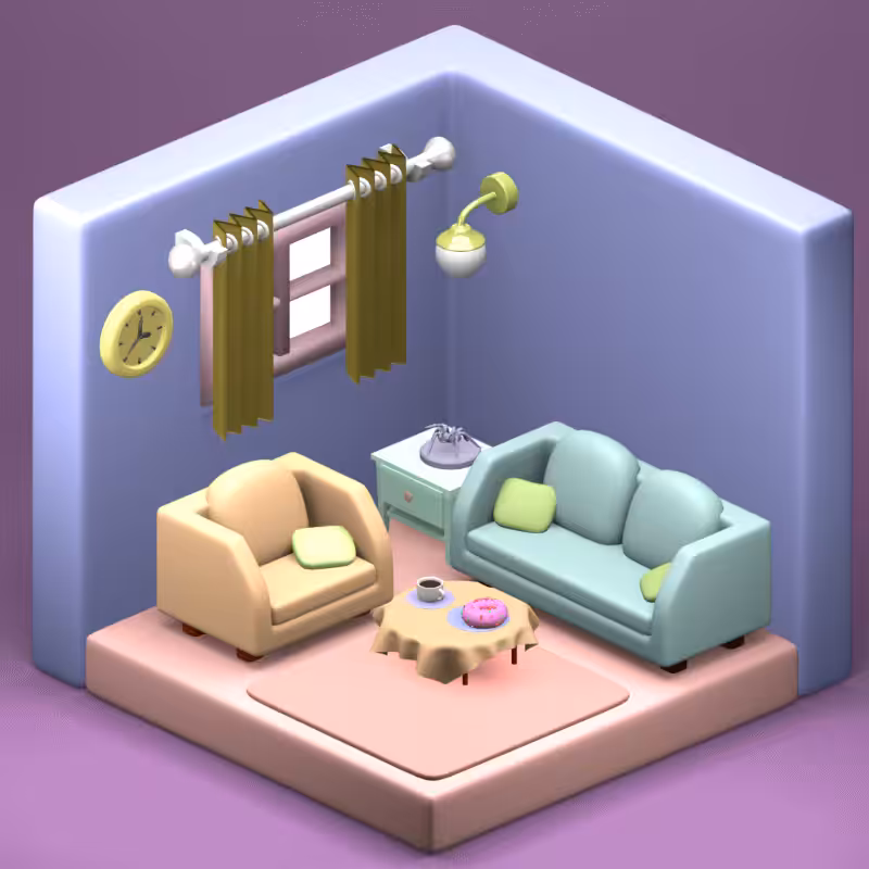 3D Fantasy Living room #10