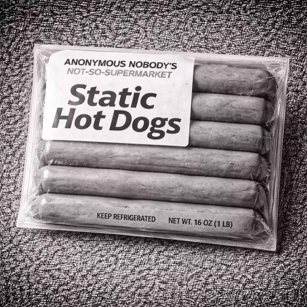 Anonymous Nobody’s Not-So-Supermarket: Static Hot Dogs