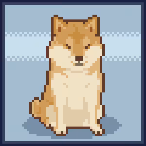 Pixel Doge #1: 座っている犬 (Sitting dog)