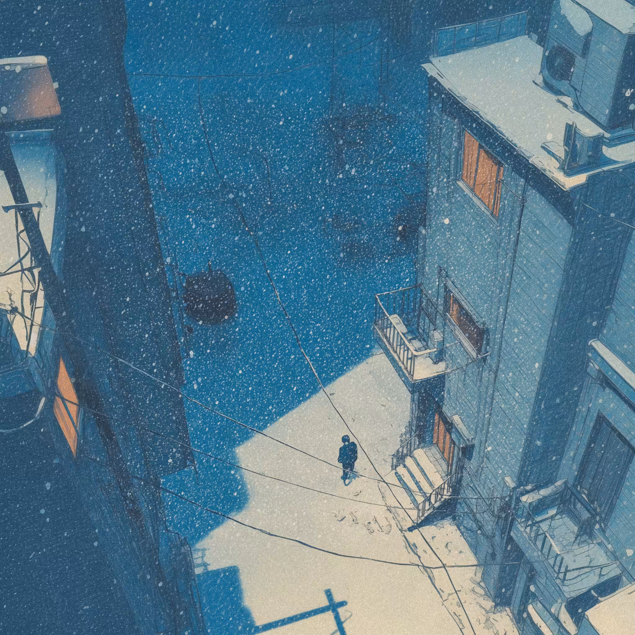 the snow falls as if it remembers.
