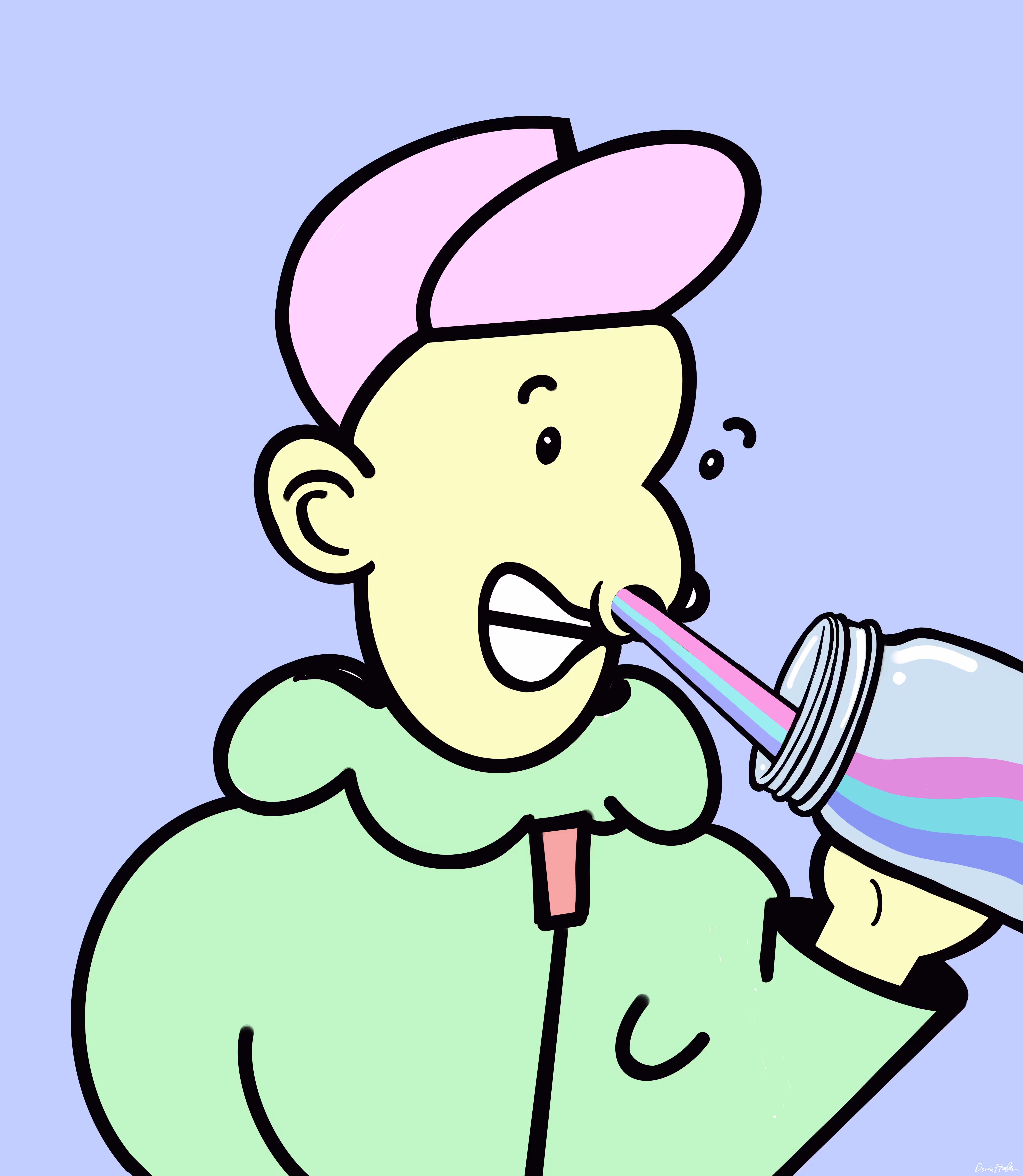 Rainbow Fart Jar Doodle Snorter