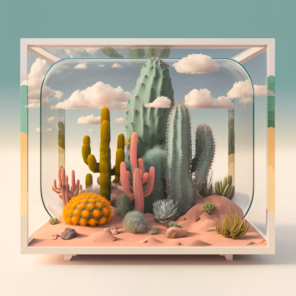Cacti in the aquarium