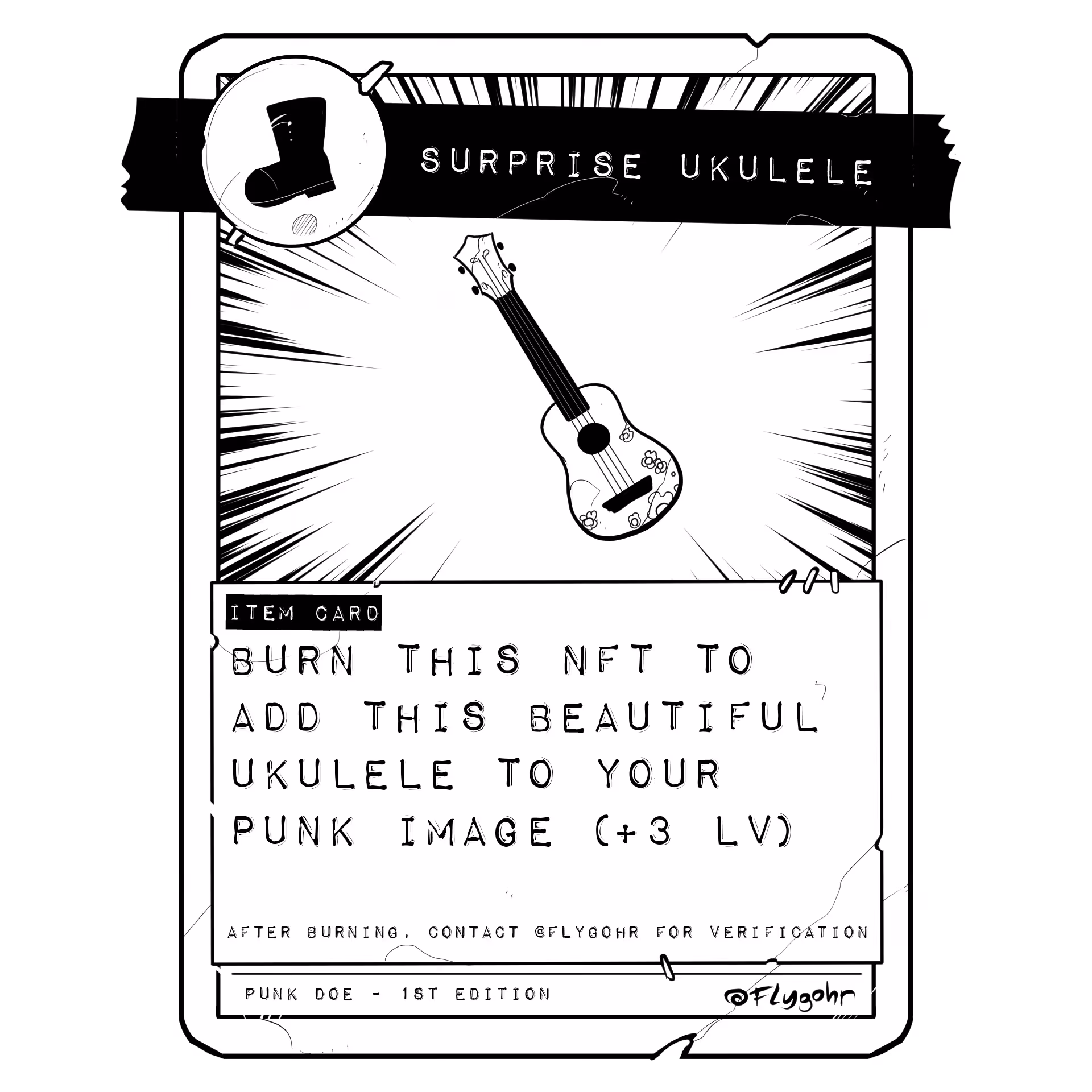 SURPRISE UKULELE | Original Item Card | 1st ED.