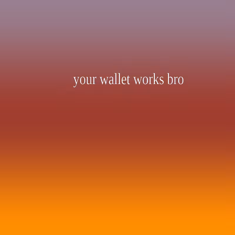 bro did your wallet works bro #7