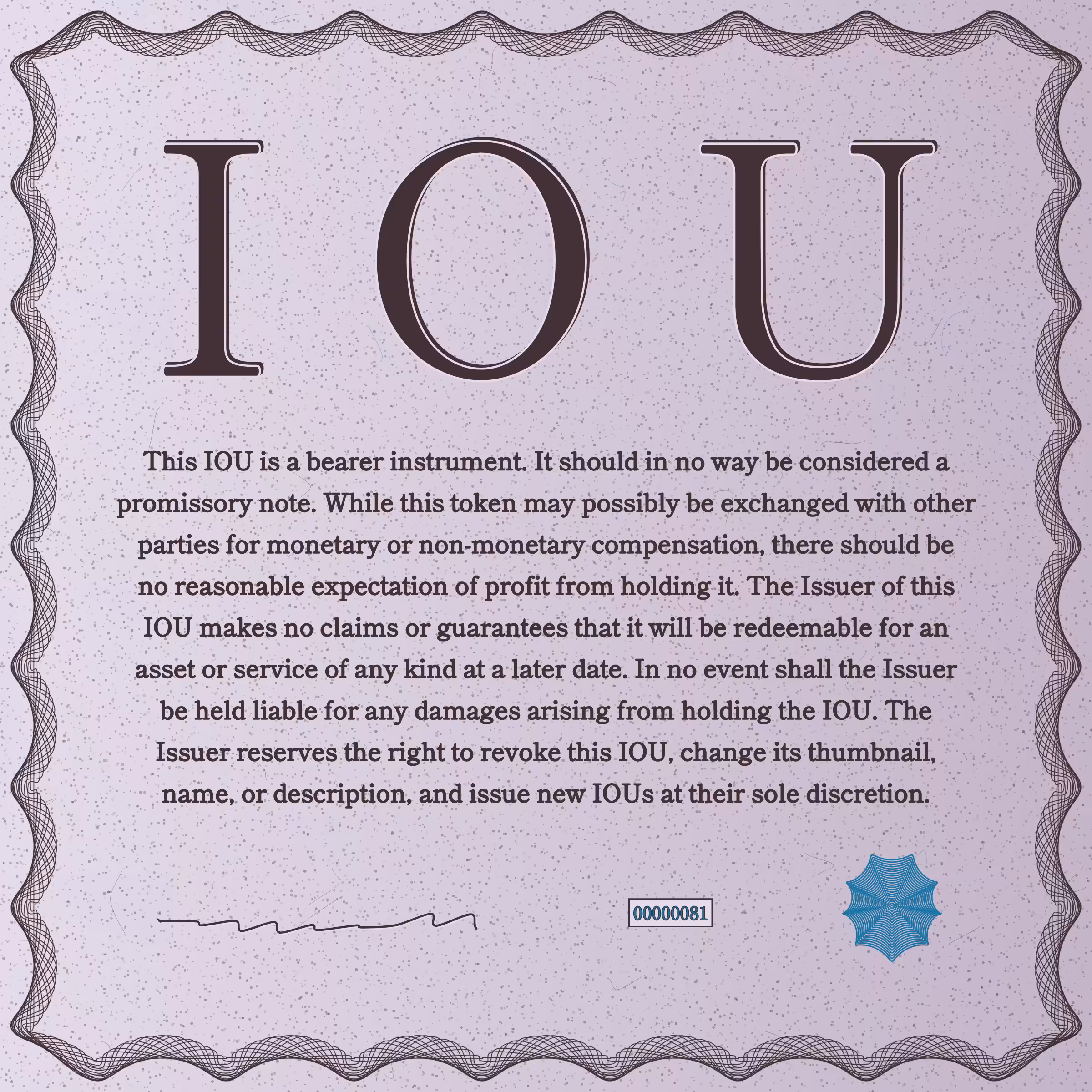 IOU #81