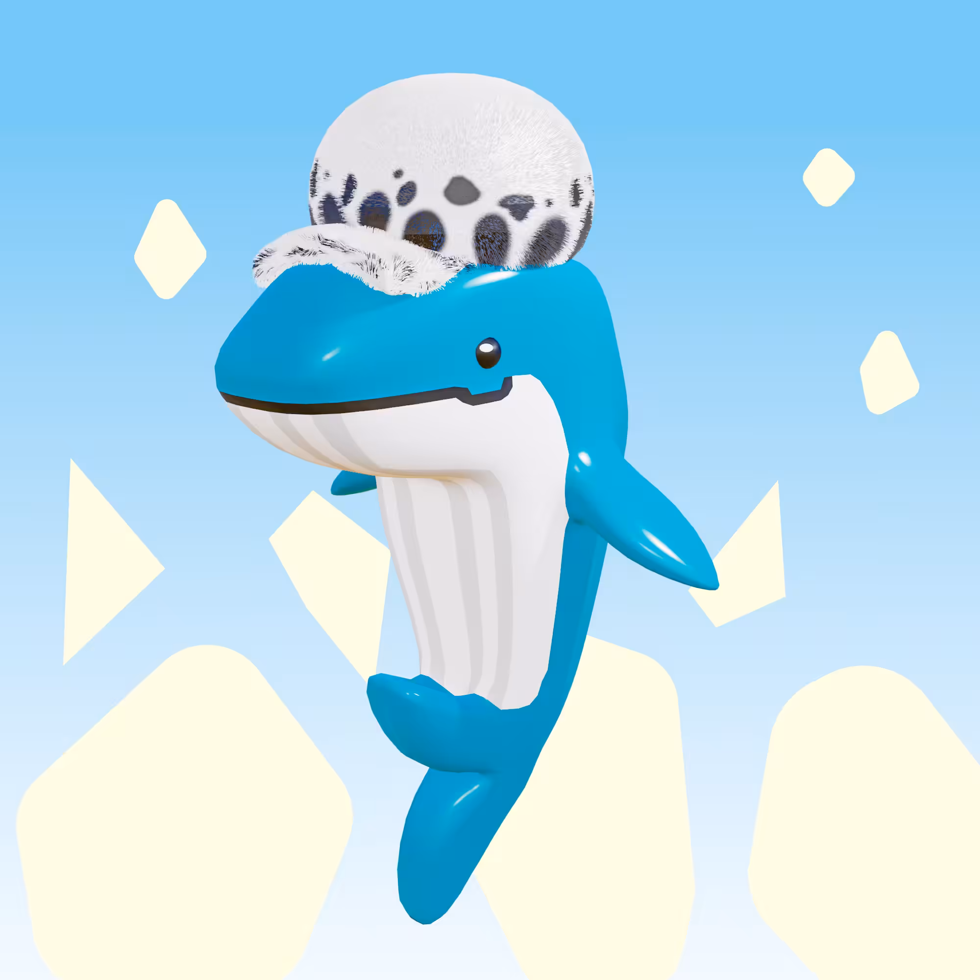 斑点ポークパイハット_ホエール