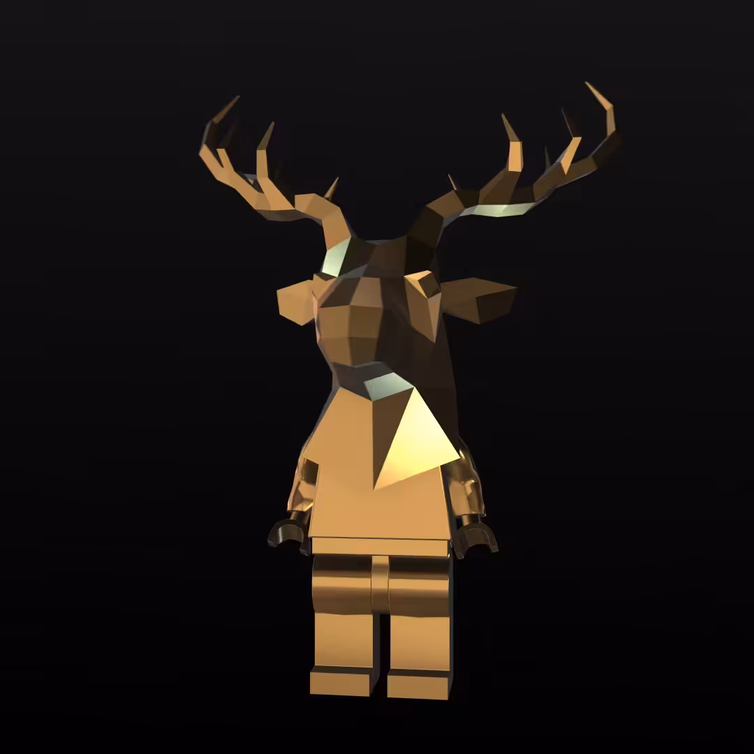A Man Among Deer