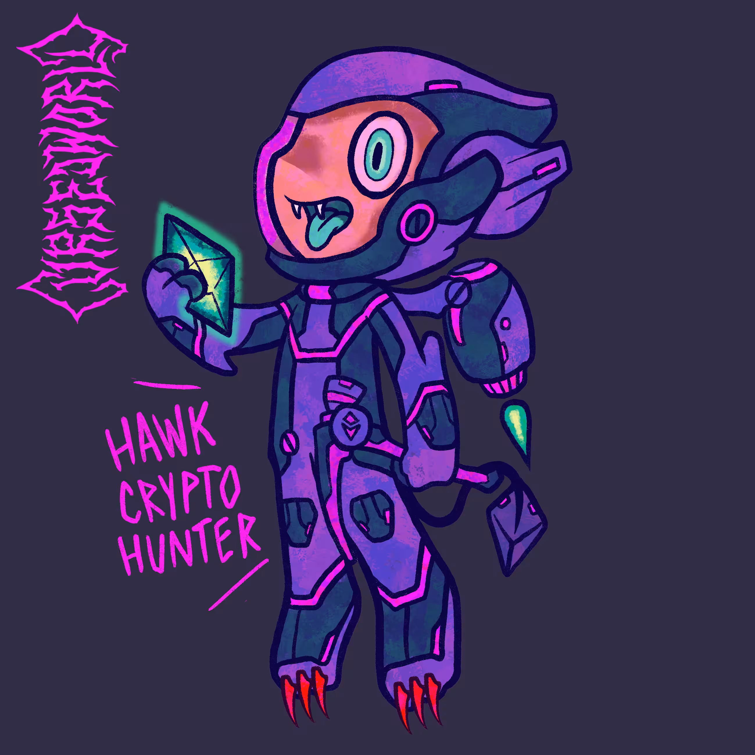 [Cursed Boy] CYBERCORE - Hawk Cryto Hunter