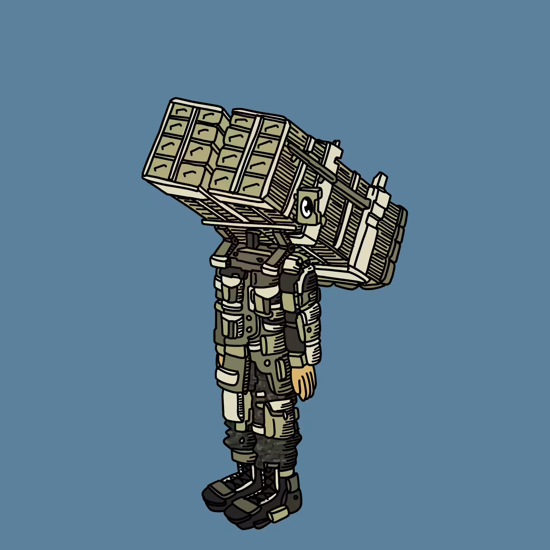 Airdefenseartillerycrew one eyed guy #00279
