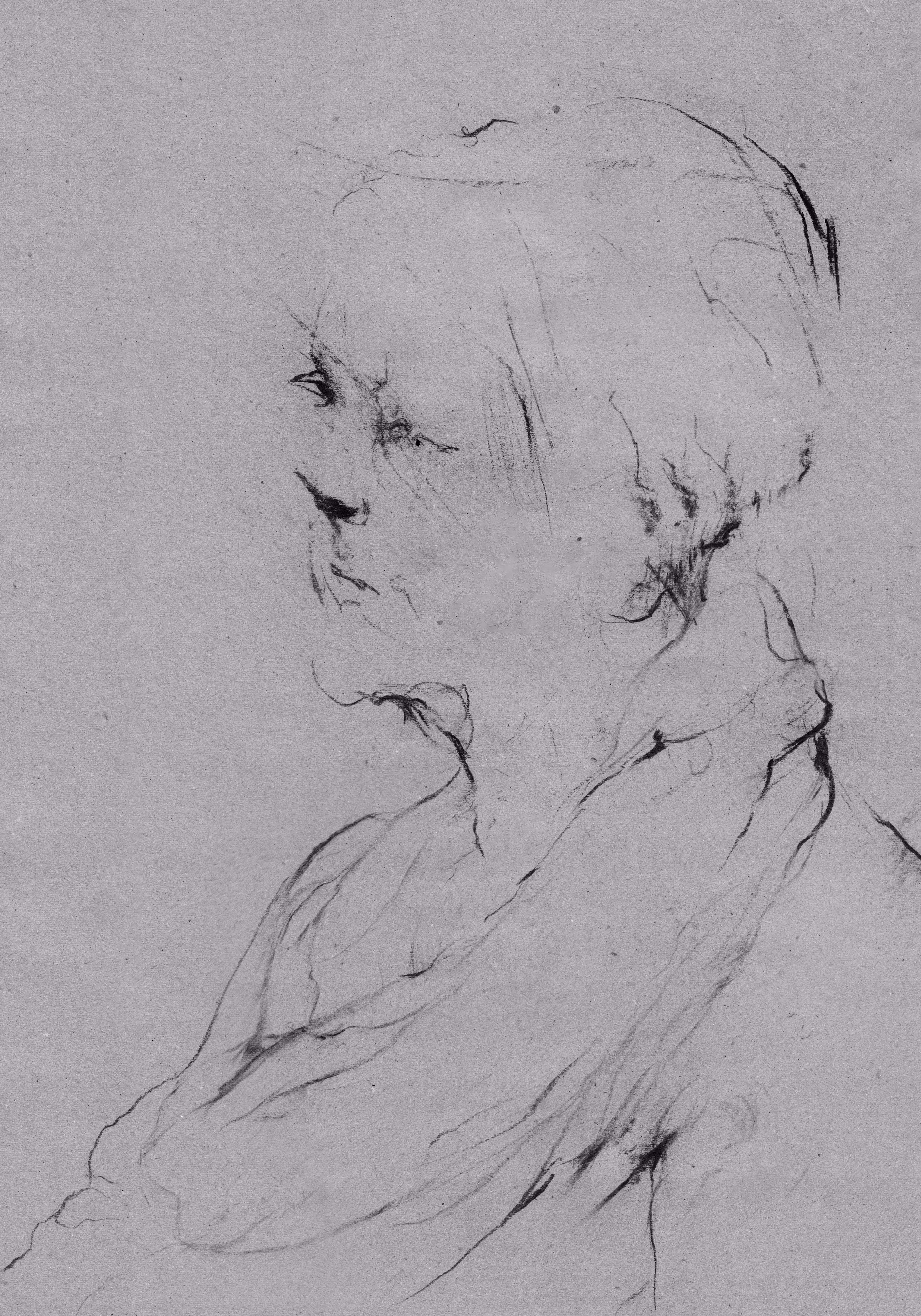 Woman with scarf