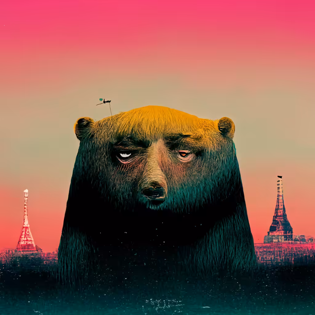 Bear in red