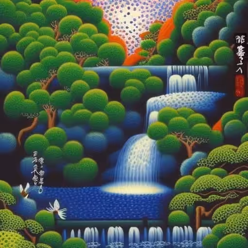 LATENT SPACE FLICKS: Japanese Waterfall