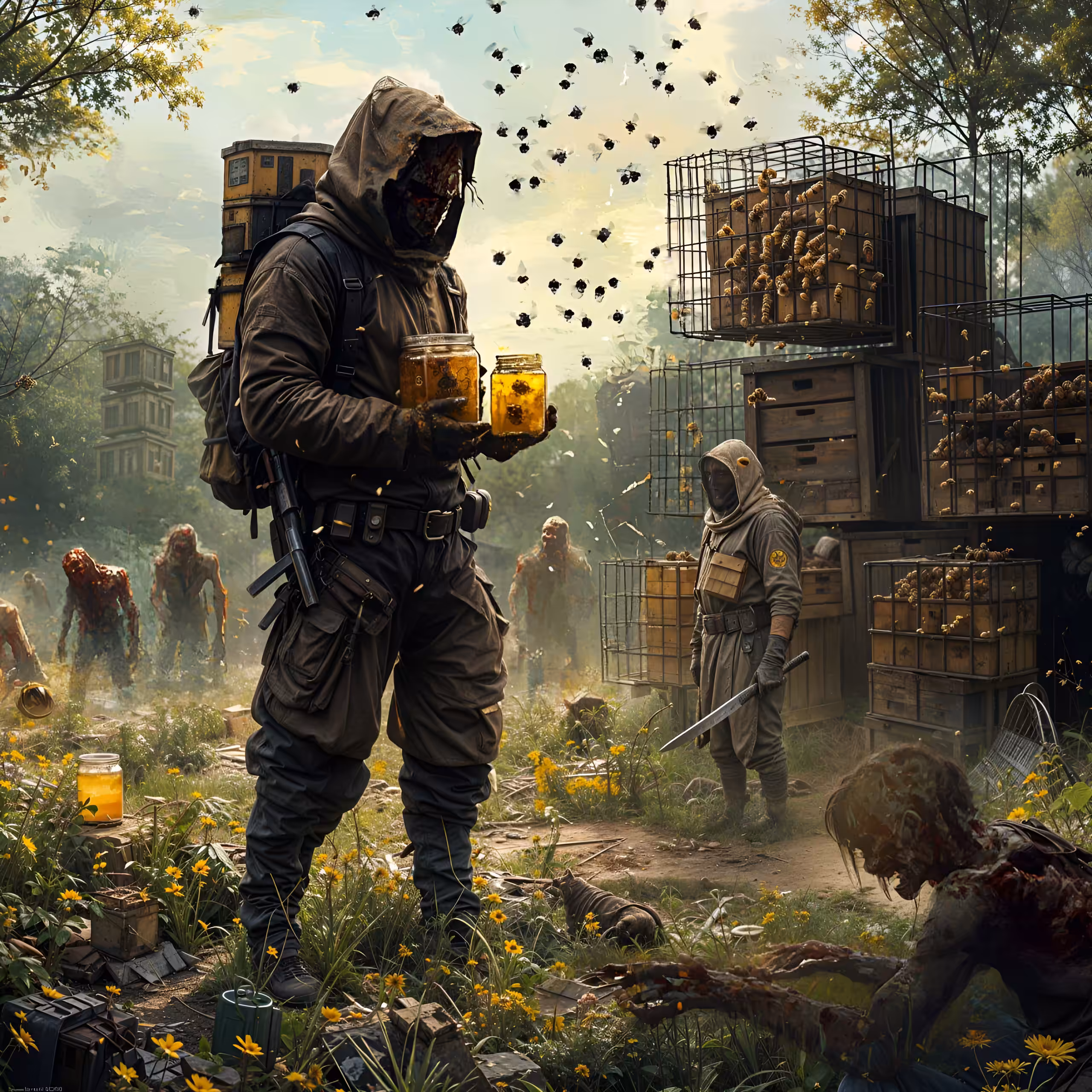 Individual artworks: Trigons Beekeeper in a Zombie World