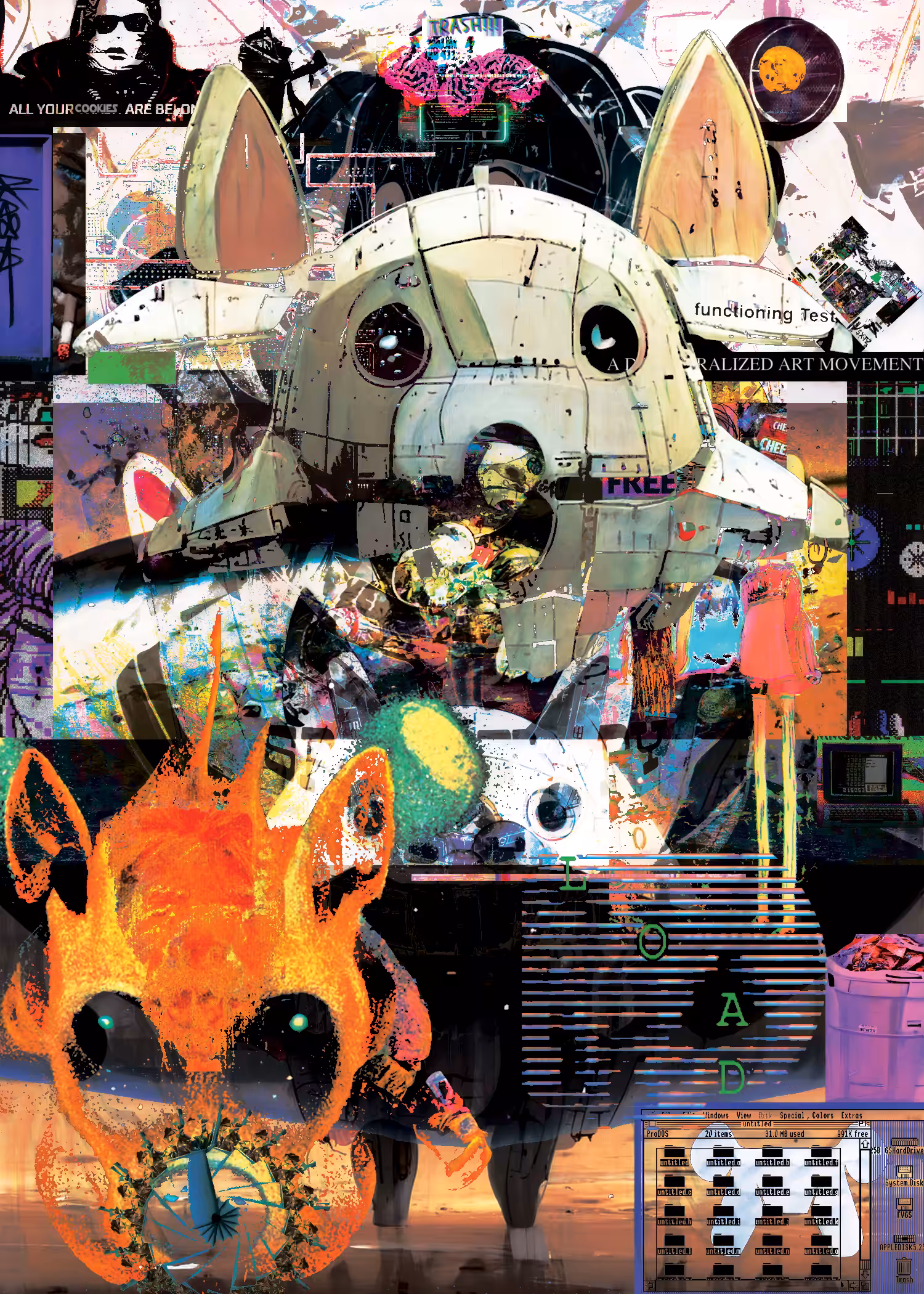 Space Puppy Trashposter Collage