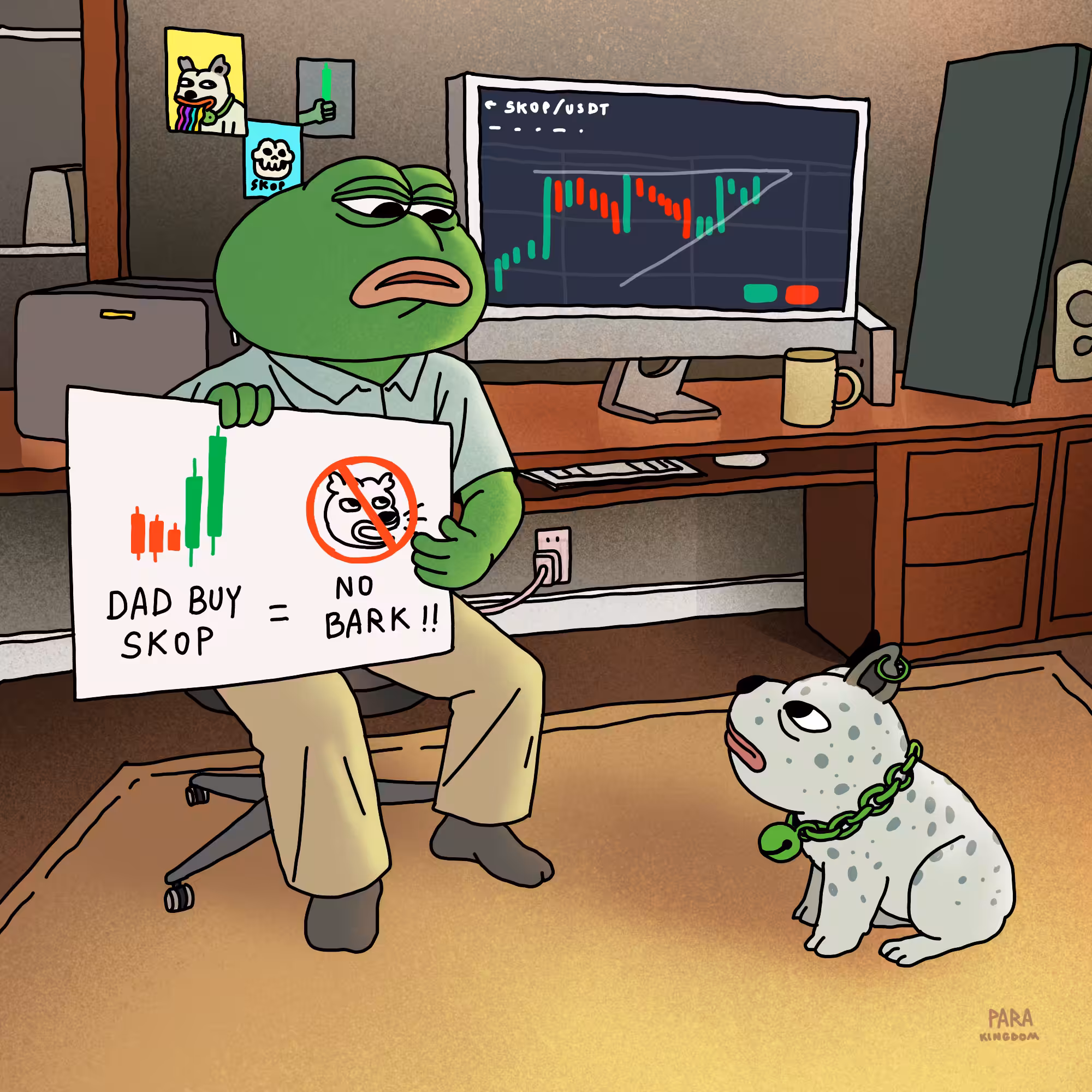 Dad buy Skop = No bark !!