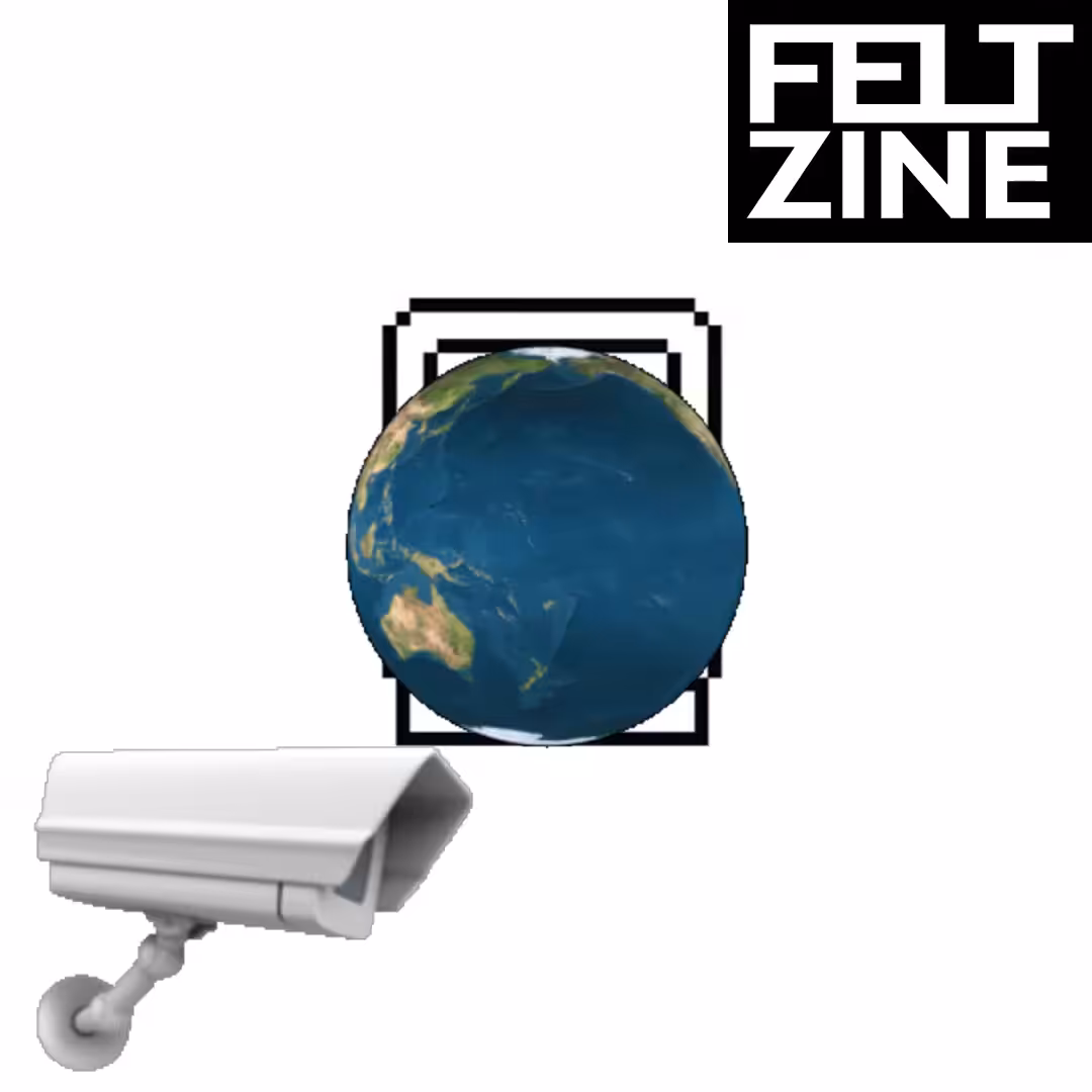Canvas #391: mac screen. — watching. — global lockdown. — black box logo. — bleep