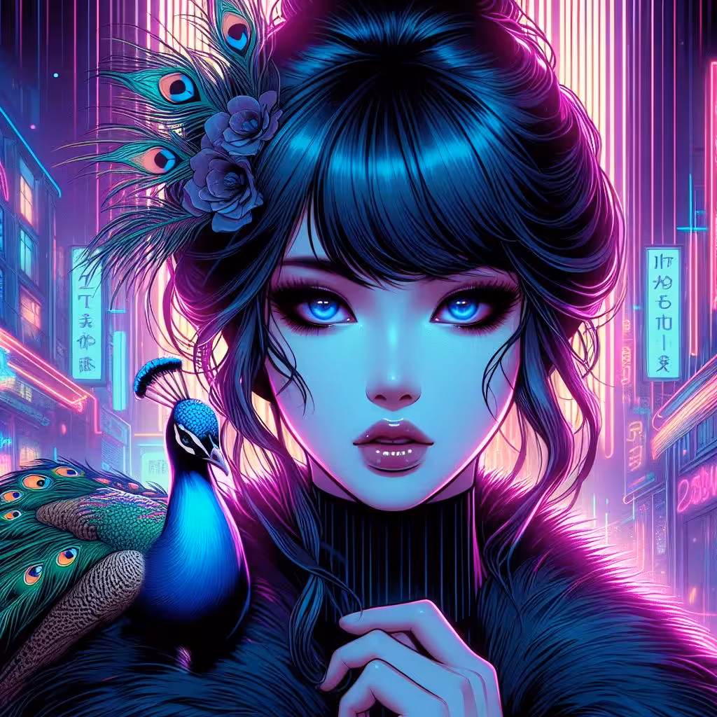 Neon Dreams and Peacock Feathers