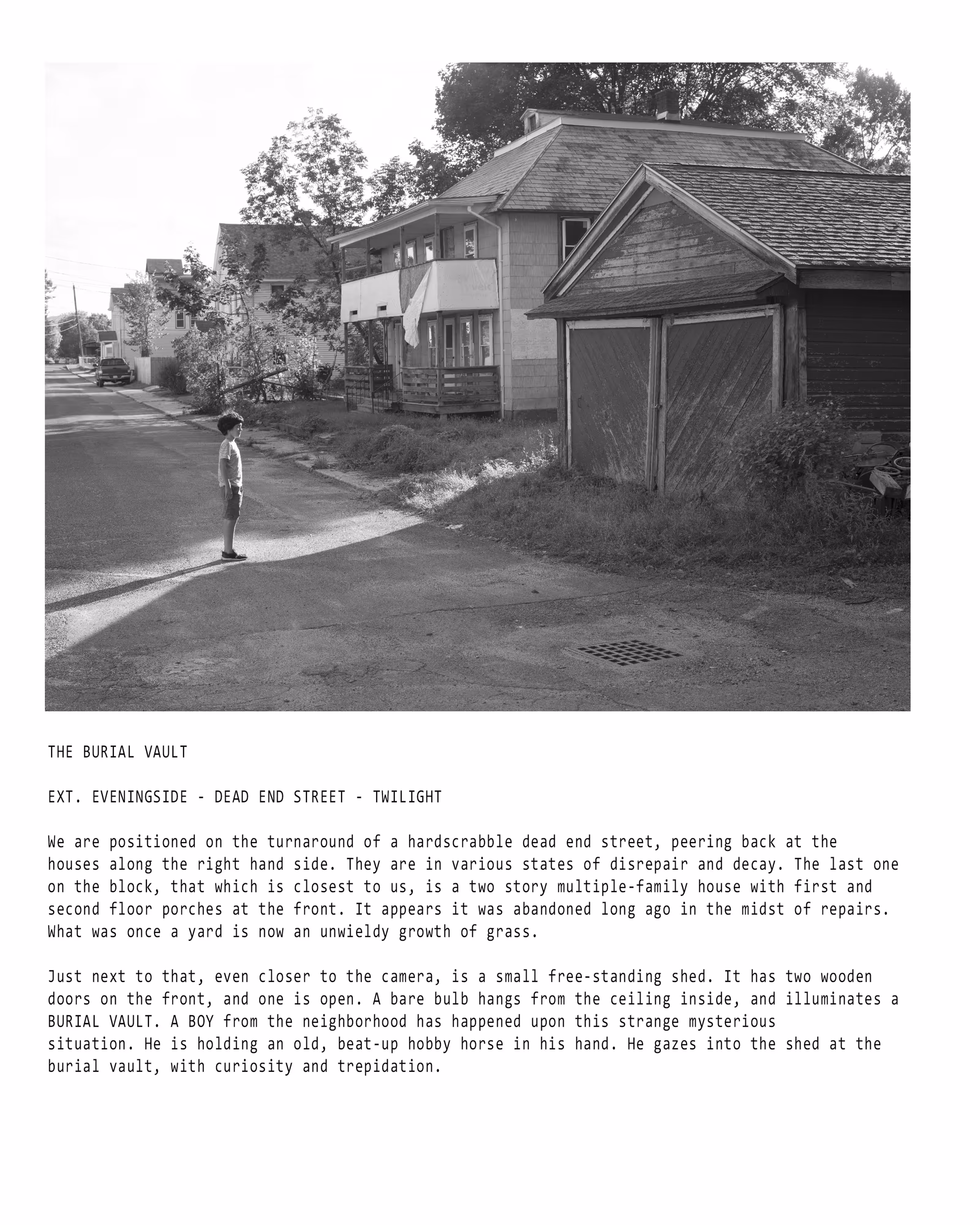 Eveningside [The Burial Vault Bundle] Tech Scout Study and Location Description by Juliane Hiam, 2021-2022