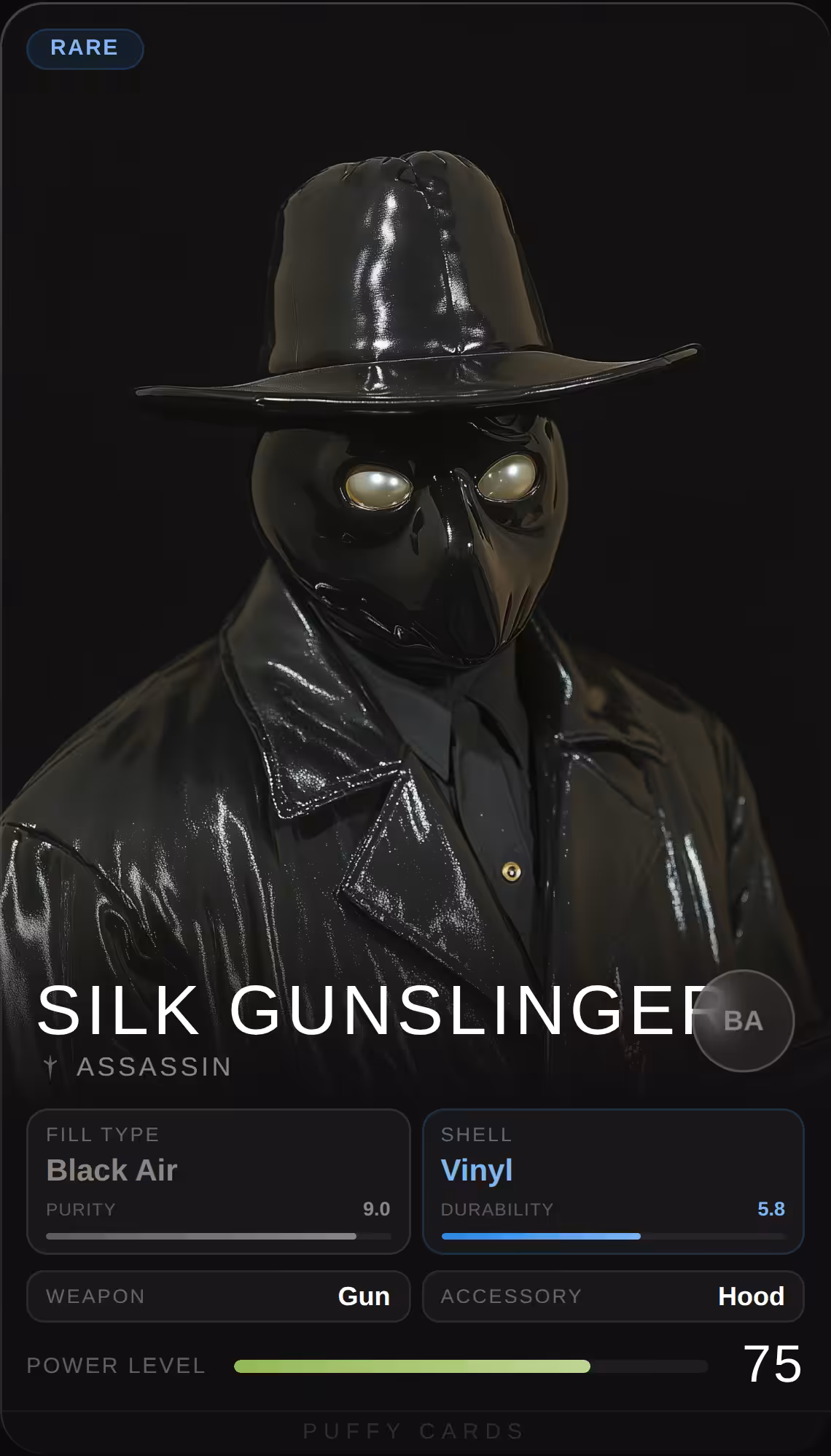 Puffy Cards: Silk Gunslinger