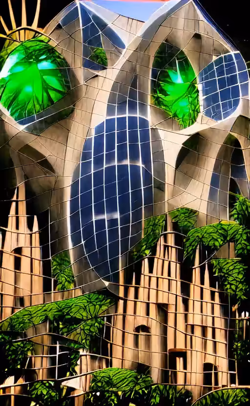 Solarpunk Temple